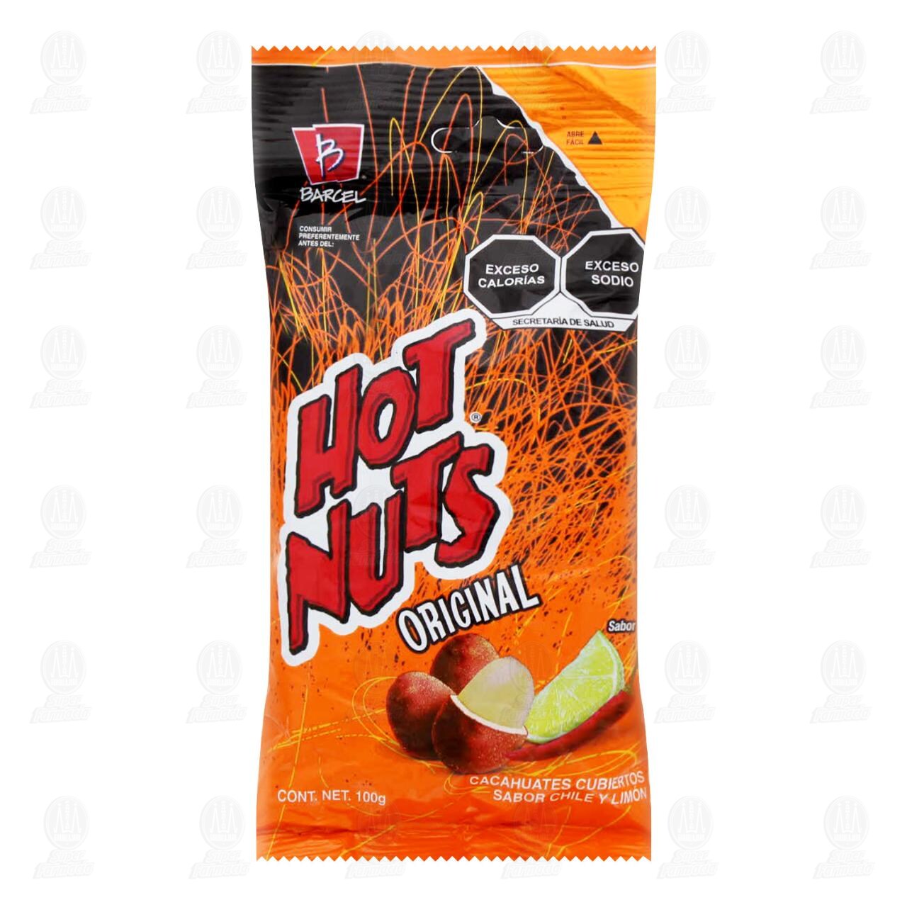 Cacahuates Hot Nuts Original, 100 gr.