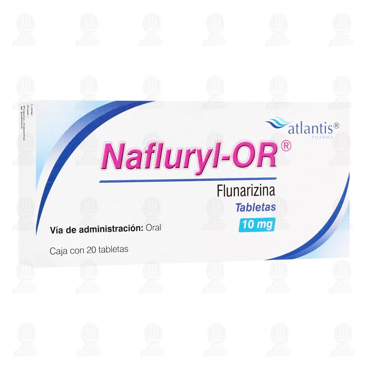 Nafluryl-OR 10 mg, 20 Tabletas. image number 0
