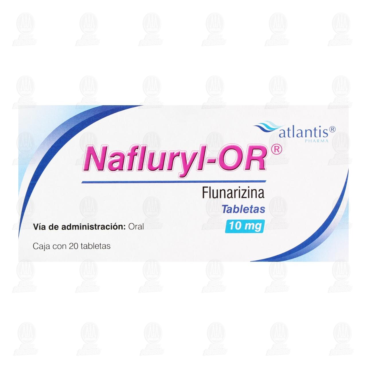 Nafluryl-OR 10 mg, 20 Tabletas. image number 1
