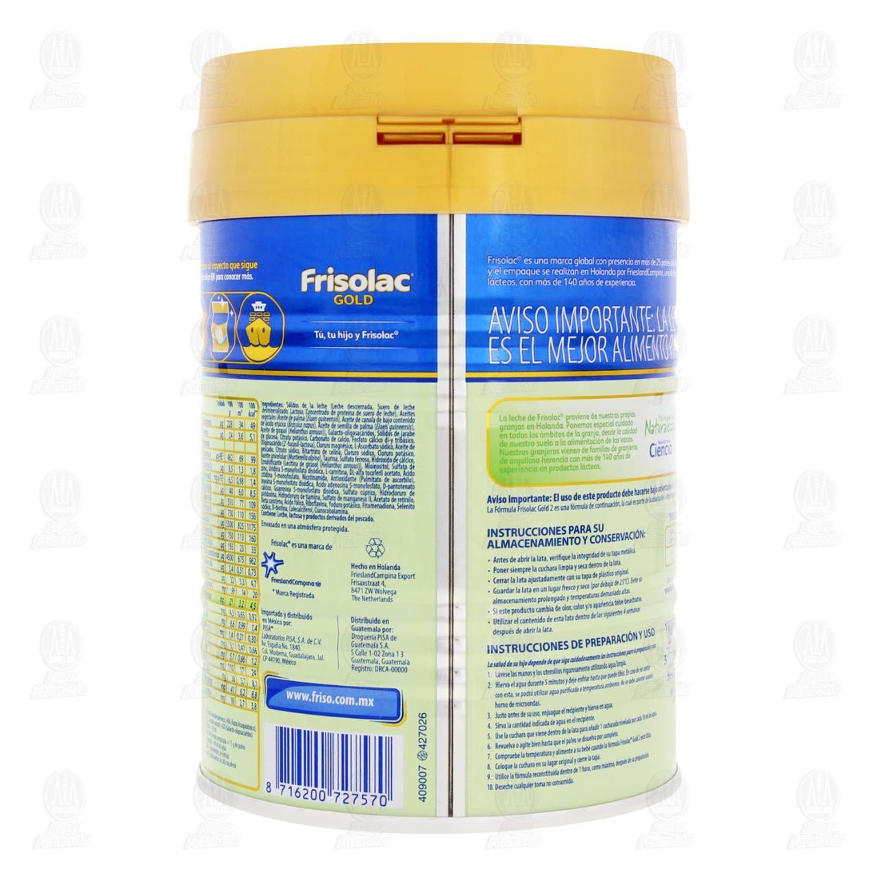 F&oacute;rmula Infantil Frisolac Gold 2 Primeros Pasos en Polvo (Edad 6-12 Meses), 400 gr. image number 2