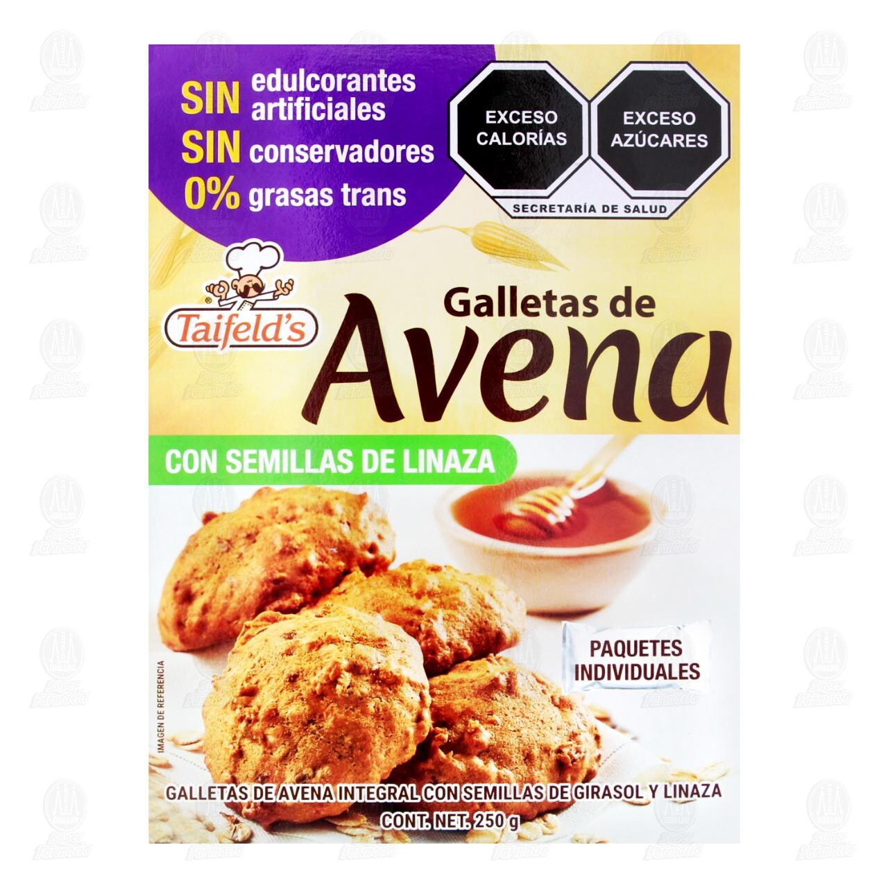 Galletas Taifeld's de Avena con Semillas de Linaza, 250 gr. image number 1