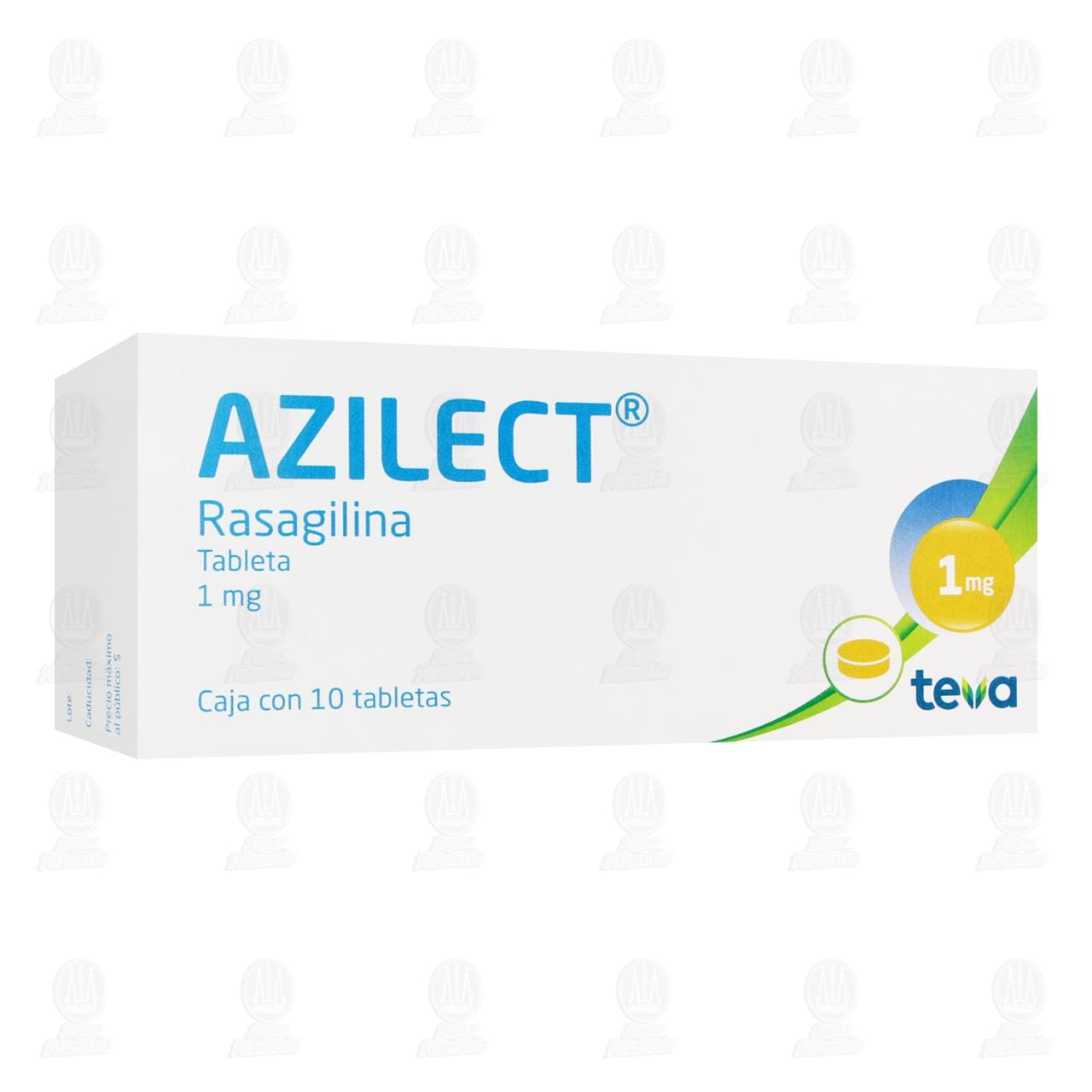 Azilect 1 mg, 10 Tabletas. image number 0