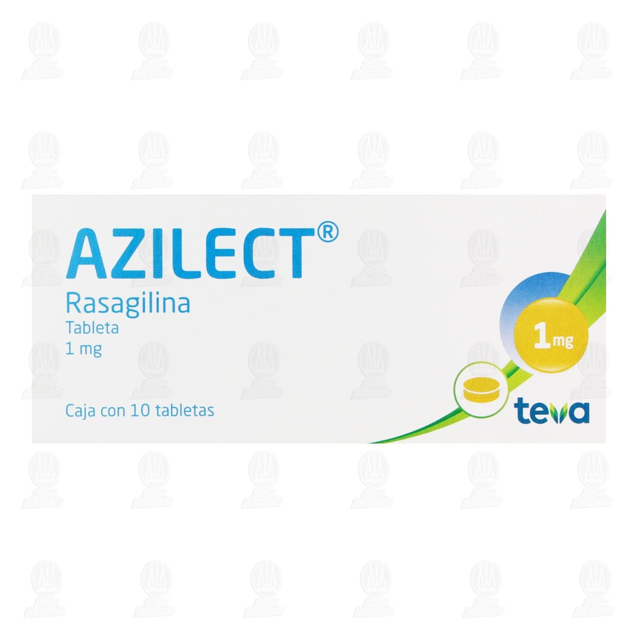 Azilect 1 mg, 10 Tabletas. image number 1