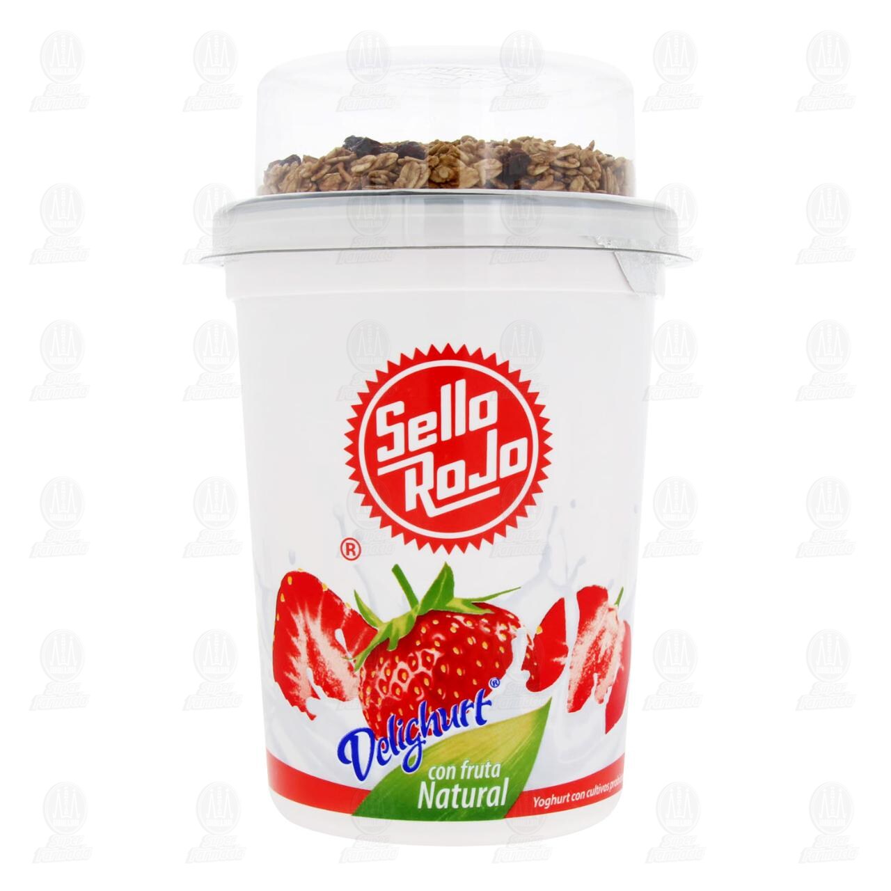 Yoghurt Sello Rojo Delighurt con Fresa + Granola, 900 gr. image number 1