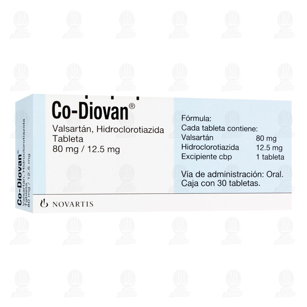 Co-Diovan 80mg/12.5mg, 30 Tabletas. image number 0