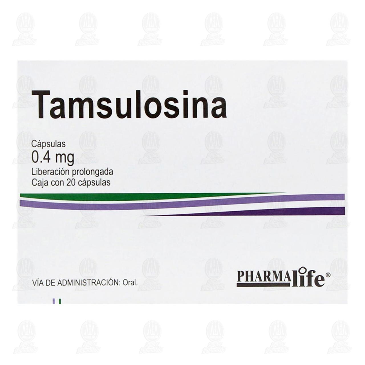 Tamsulosina 0.4 mg, 20 Cápsulas Pharmalife. image number 1