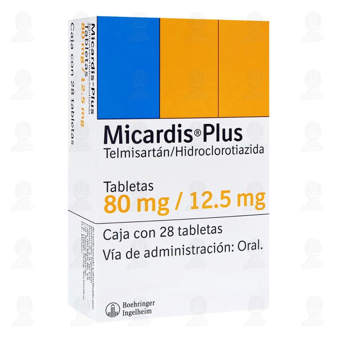 Micardis Plus 80mg/12.5mg, 28 Tabletas. image number 0