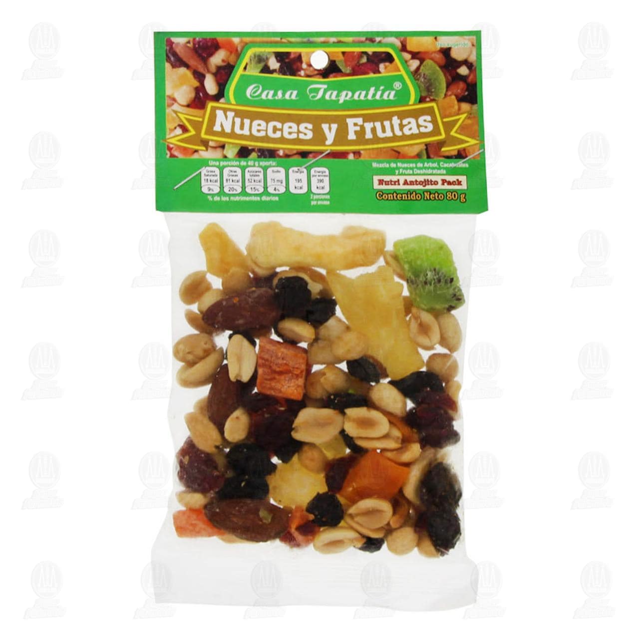 Mezcla Casa Tapat&iacute;a de Nueces y Frutas, 80 gr.