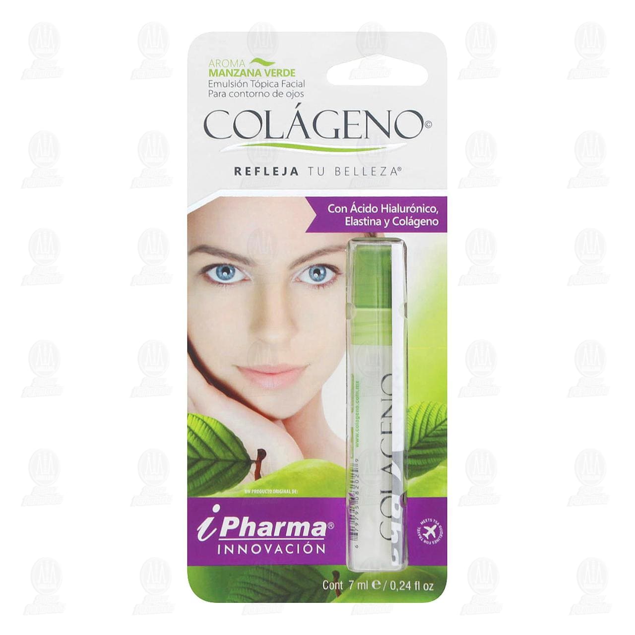Contorno de Ojos con Col&aacute;geno y &Aacute;cido Hialur&oacute;nico Aroma Manzana Verde, 7 ml. image number 0