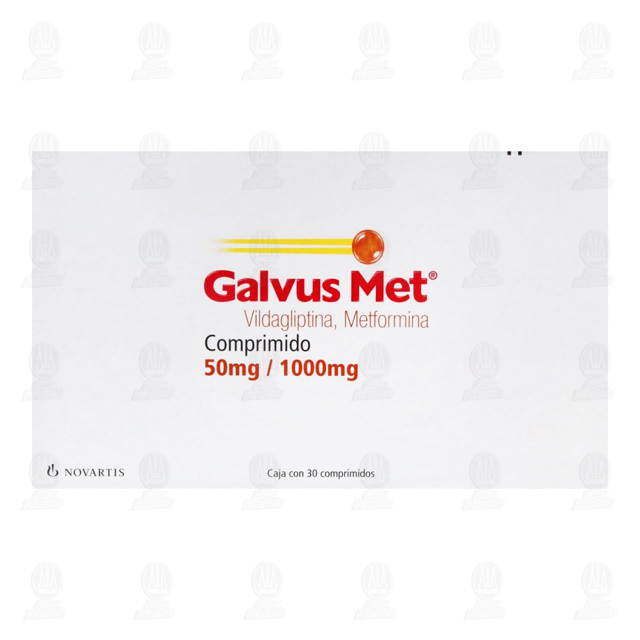 Galvus Met 50mg/1000mg, 30 Comprimidos. image number 1