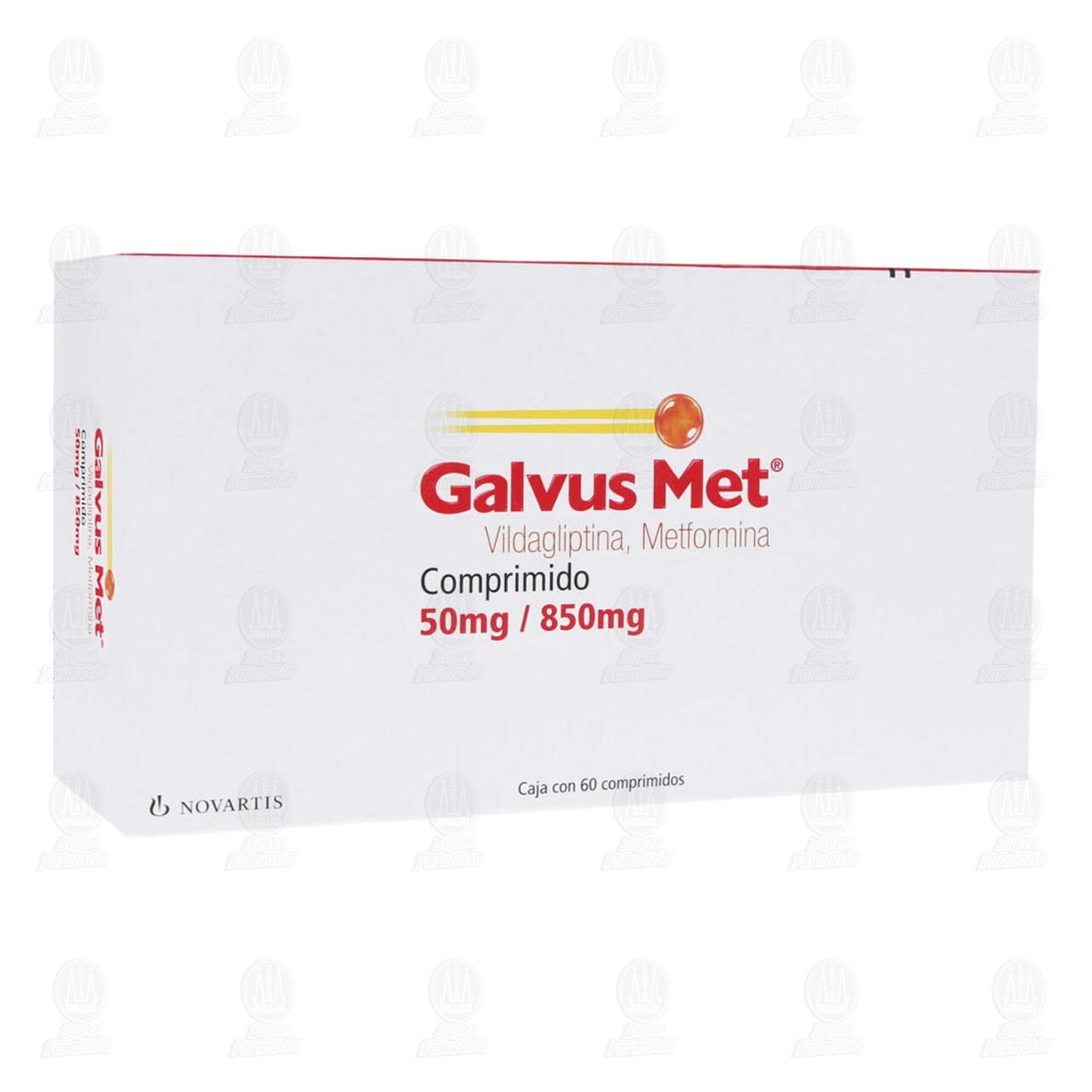 Galvus Met 50mg/850mg, 60 Comprimidos. image number 0