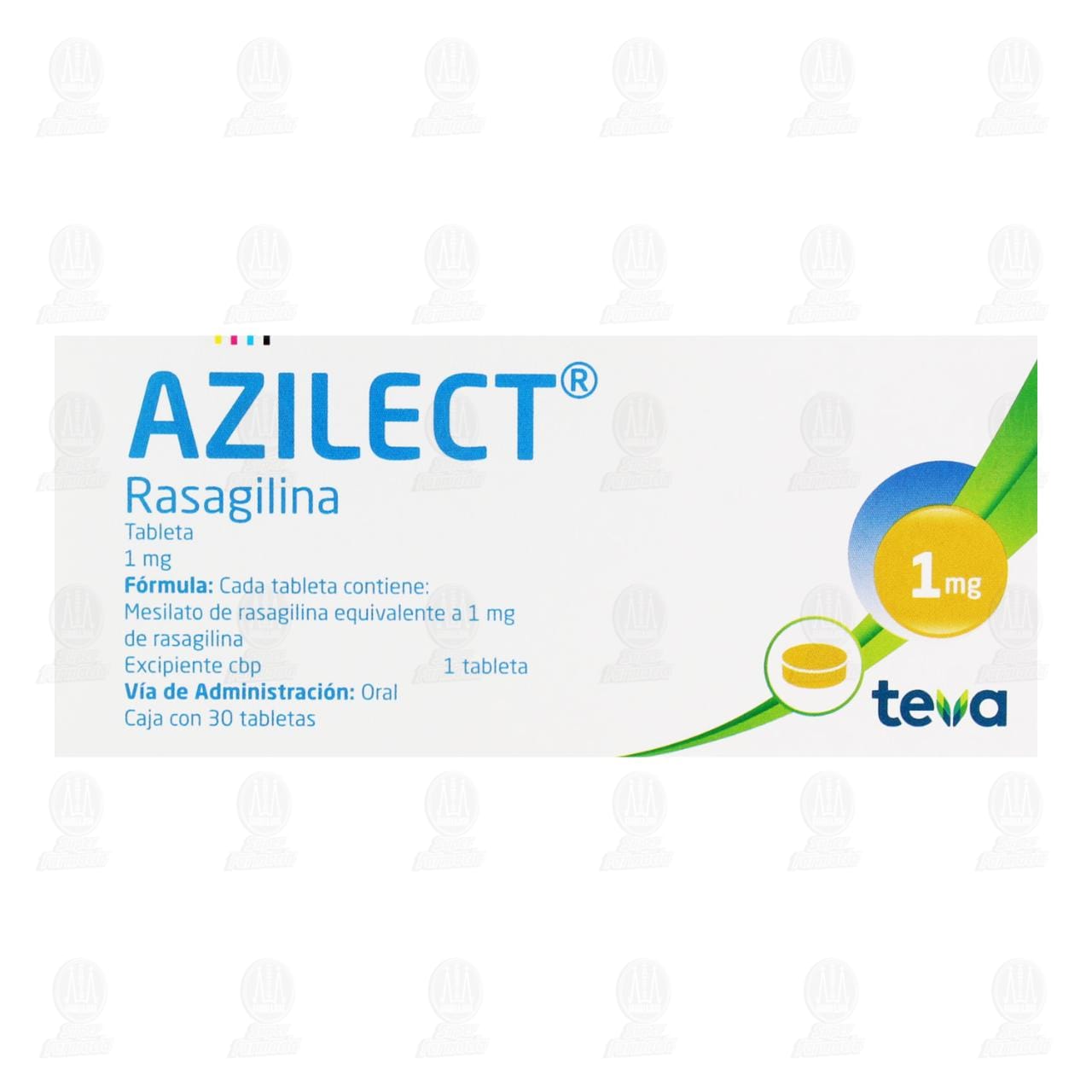 Azilect 1 mg, 30 Tabletas. image number 2