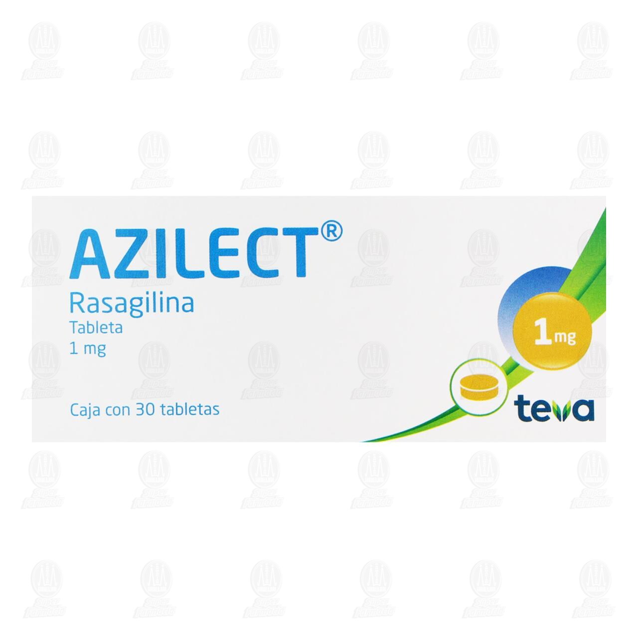 Azilect 1 mg, 30 Tabletas. image number 1