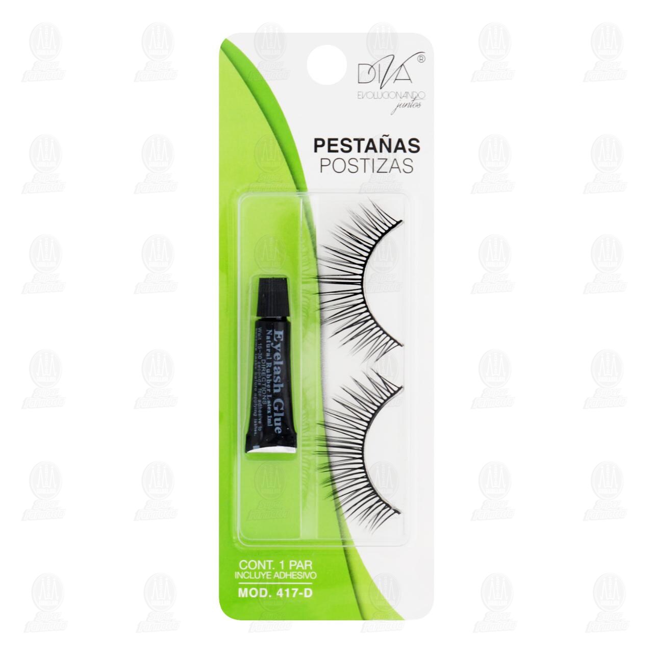 Pestañas Postizas Diva con Adhesivo, 1 pz.