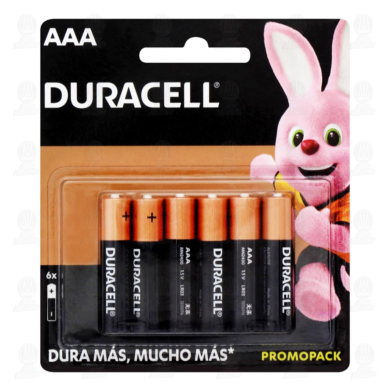 Pilas Duracell Alcalinas AAA, 6 pzas.