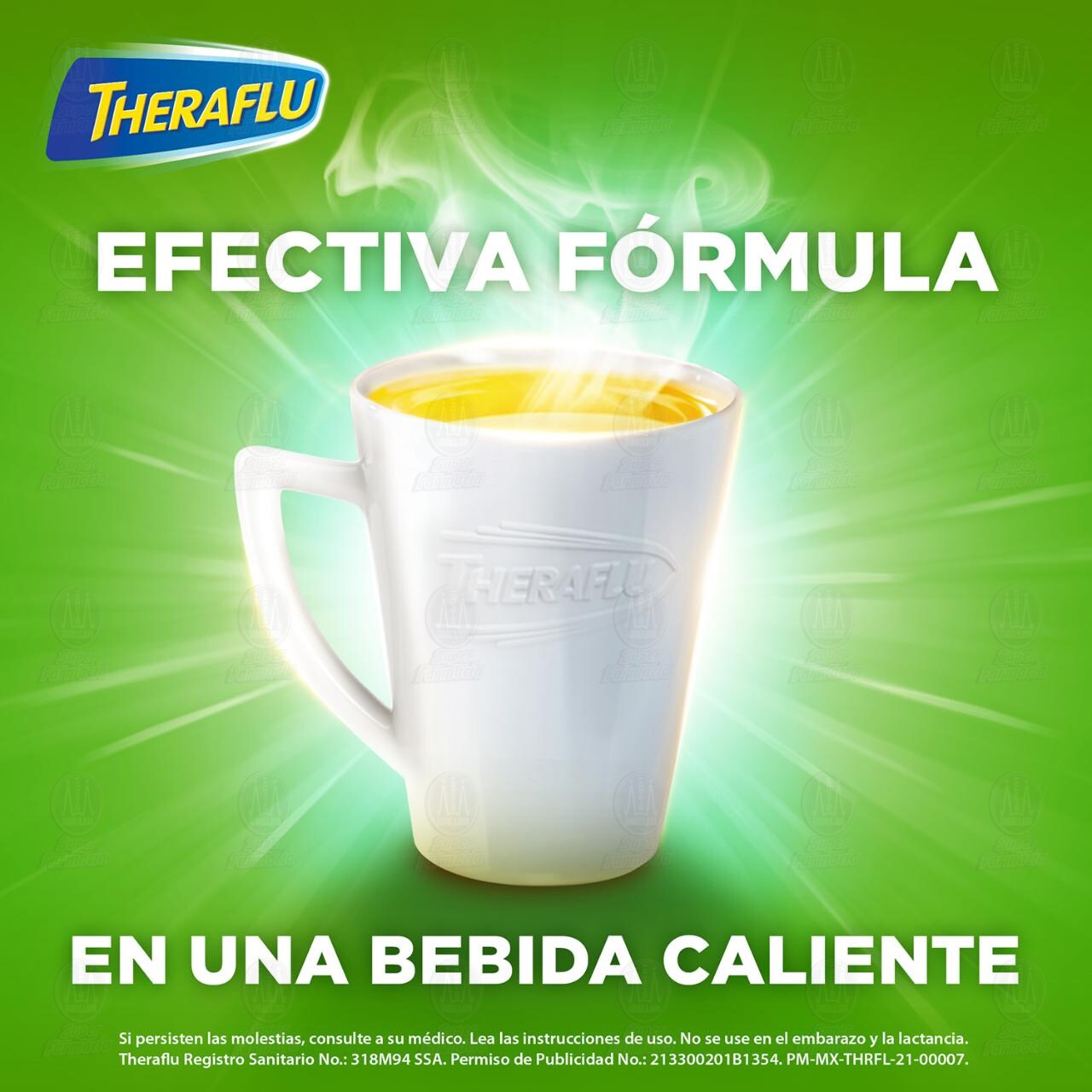Theraflu Noche T&eacute; Antigripal Resfriado Severo, 10 Sobres. image number 4