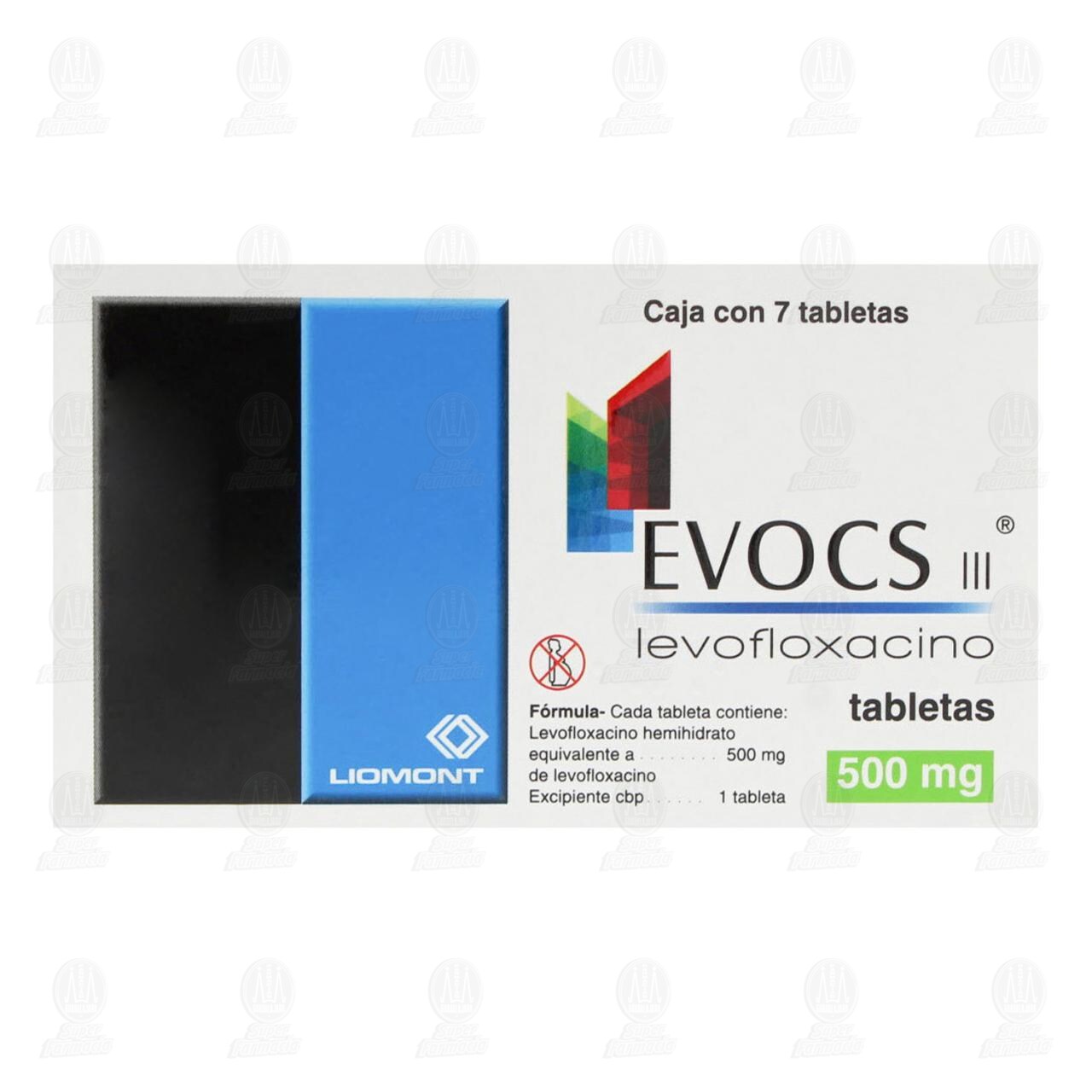 Evocs III 500 mg, 7 Tabletas. image number 2
