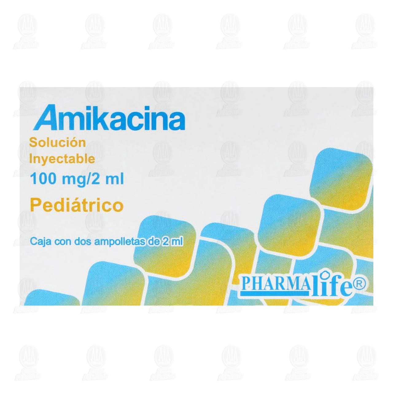 Amikacina Pedi&aacute;trico 100mg/2ml, Soluci&oacute;n Inyectable 2 Ampolletas Pharmalife. image number 1