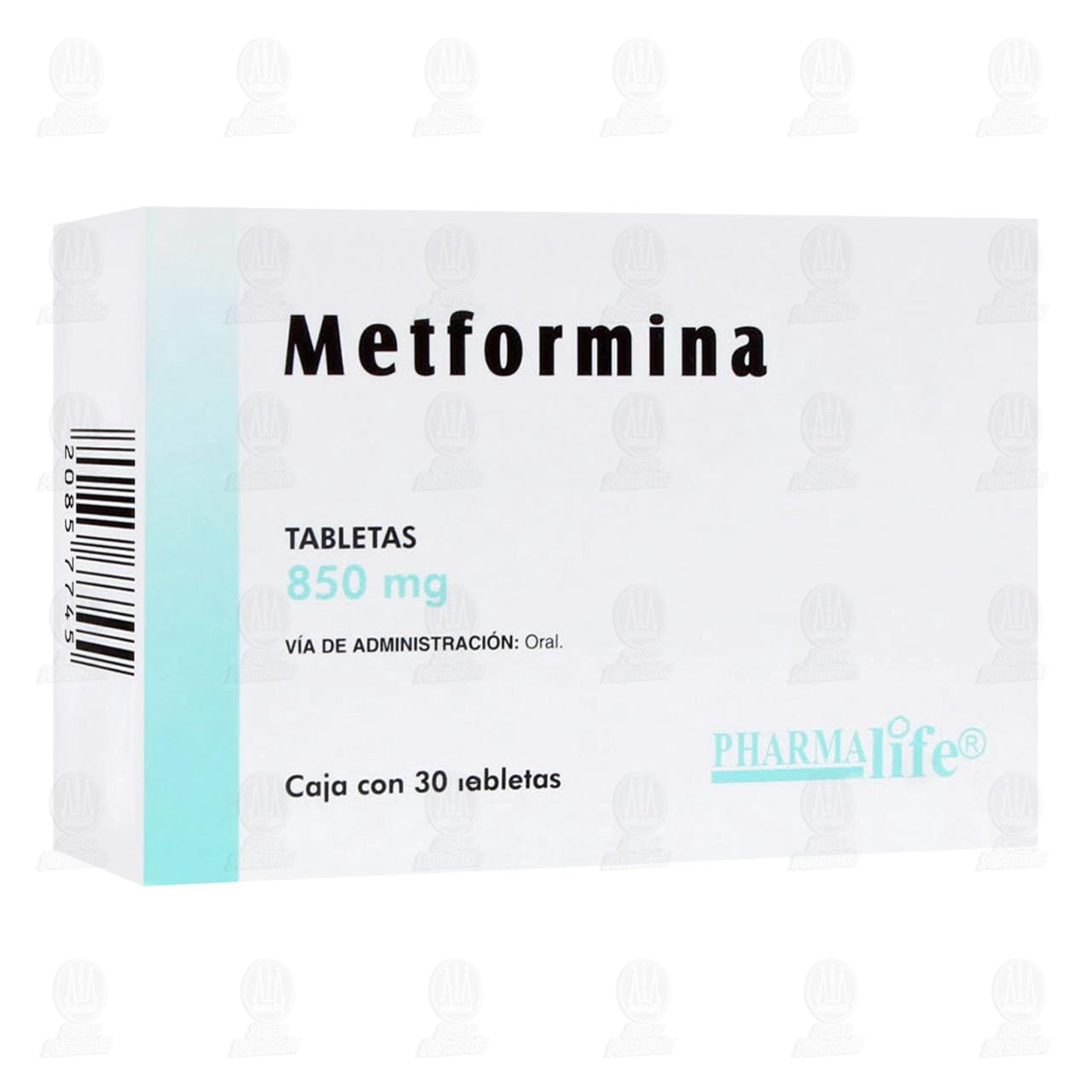 Metformina 850 mg, 30 Tabletas Pharmalife.