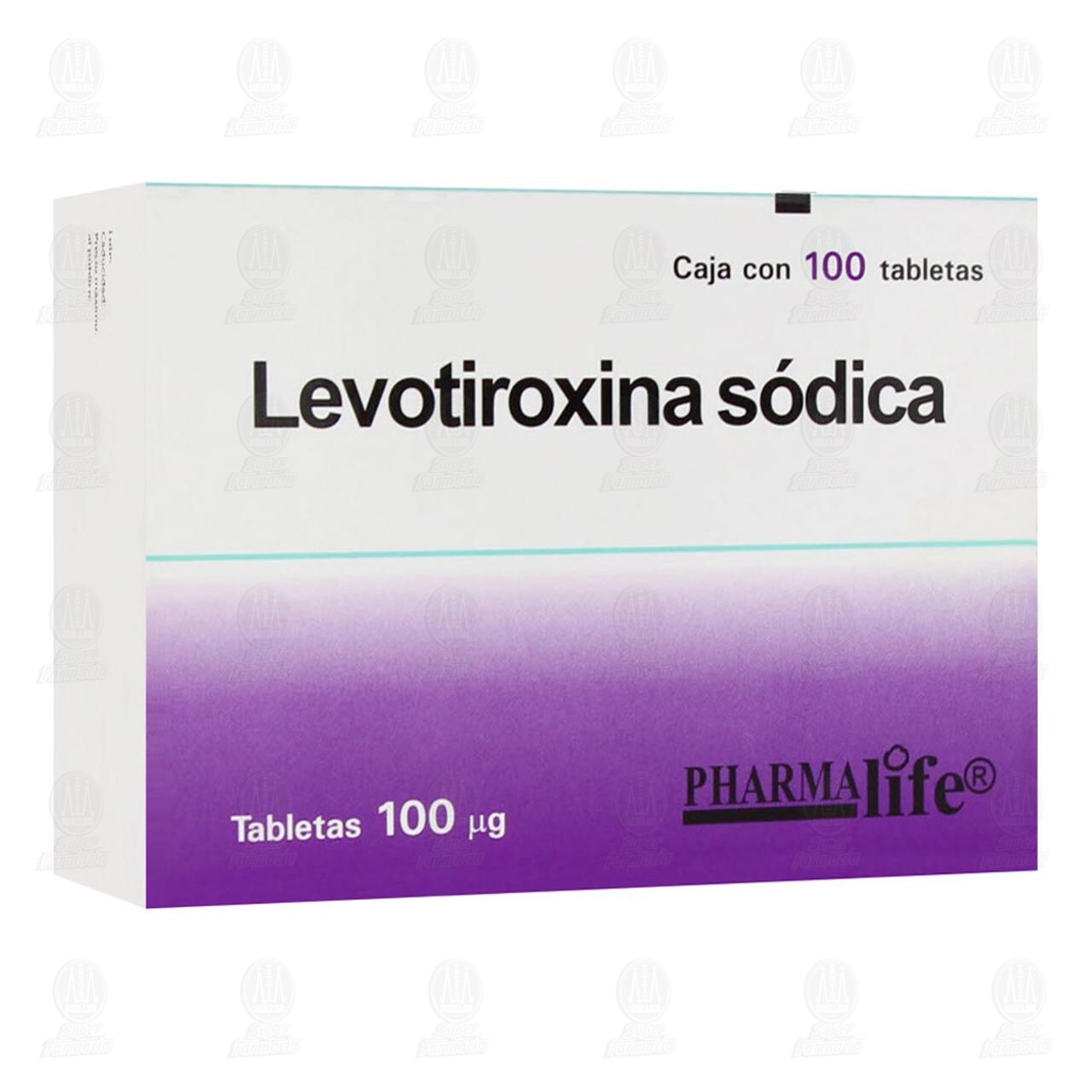 Levotiroxina Sódica 100 mcg, 100 Tabletas Pharmalife. image number 0