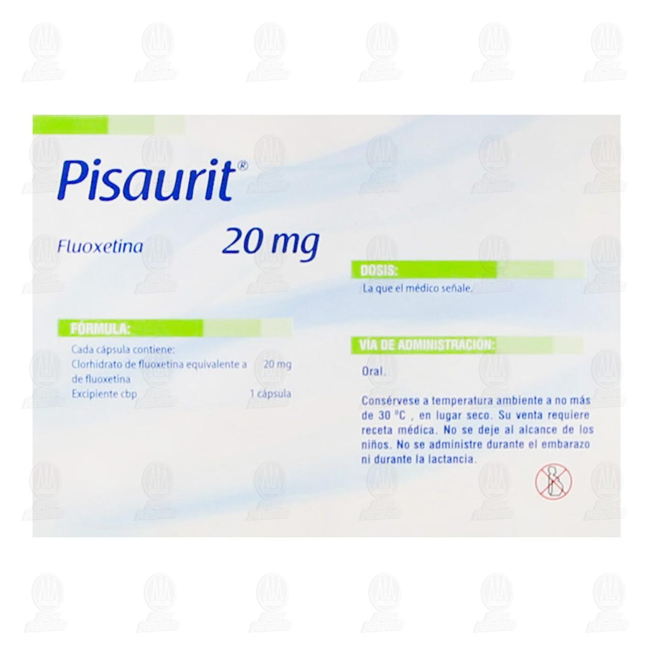 Pisaurit 20 mg, 14 Cápsulas. image number 2
