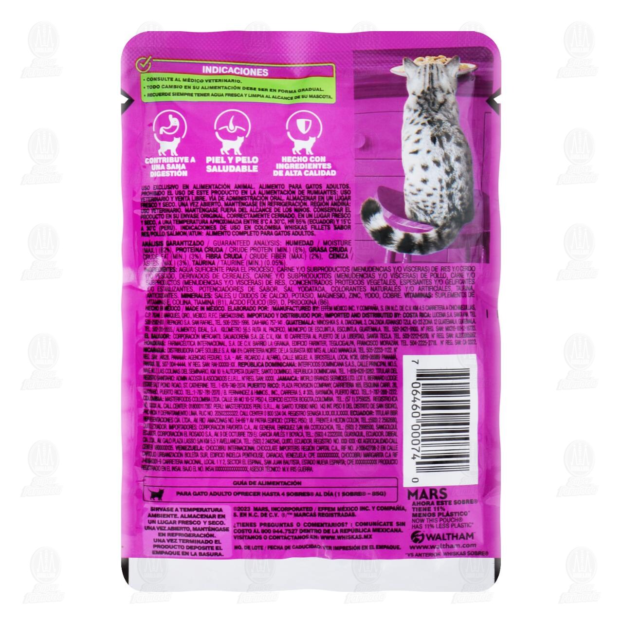 Fillets con Parrillada Mixta Whiskas para Gatos Adultos, 85 gr. image number 1