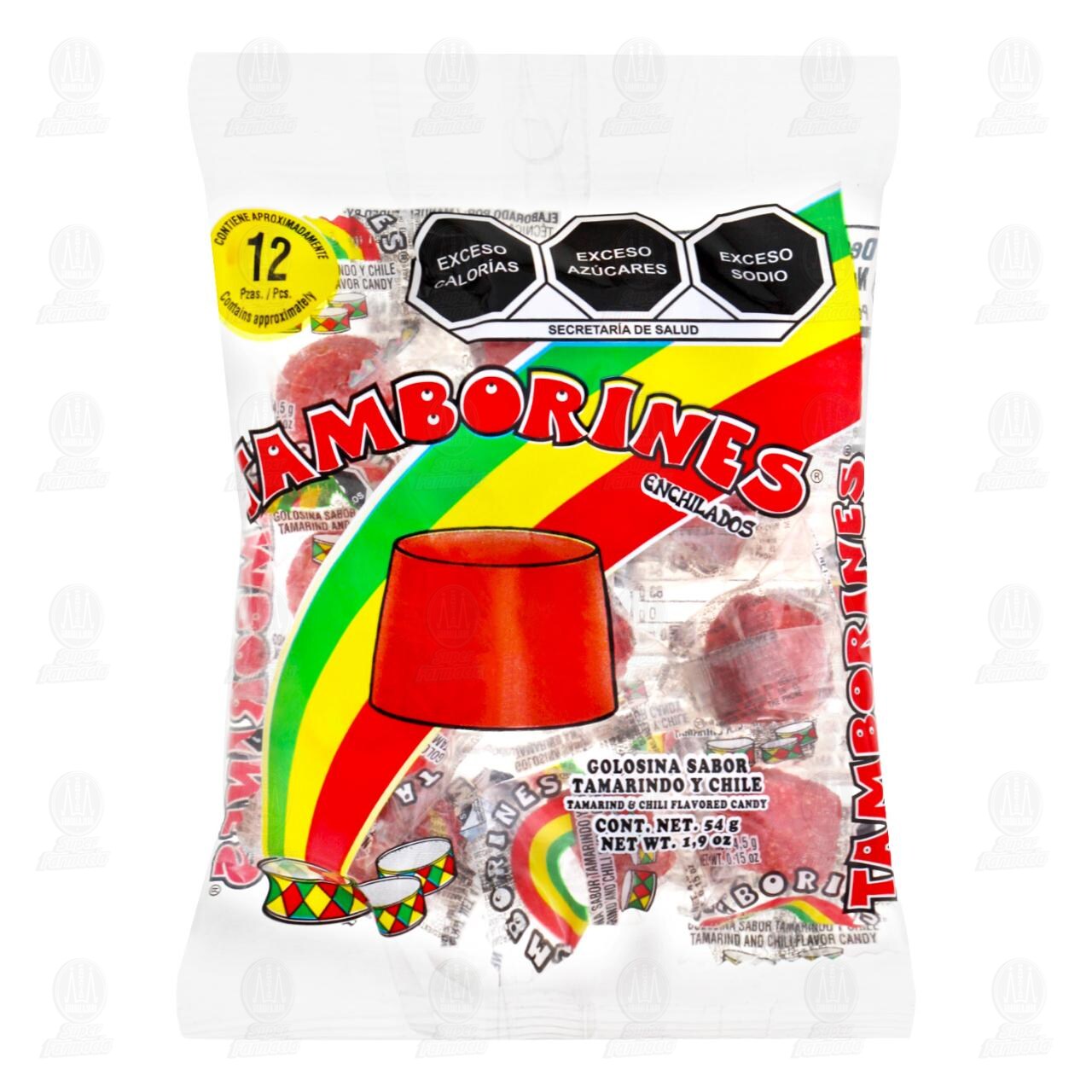 Dulce Tamborines Enchilados, 54 gr.