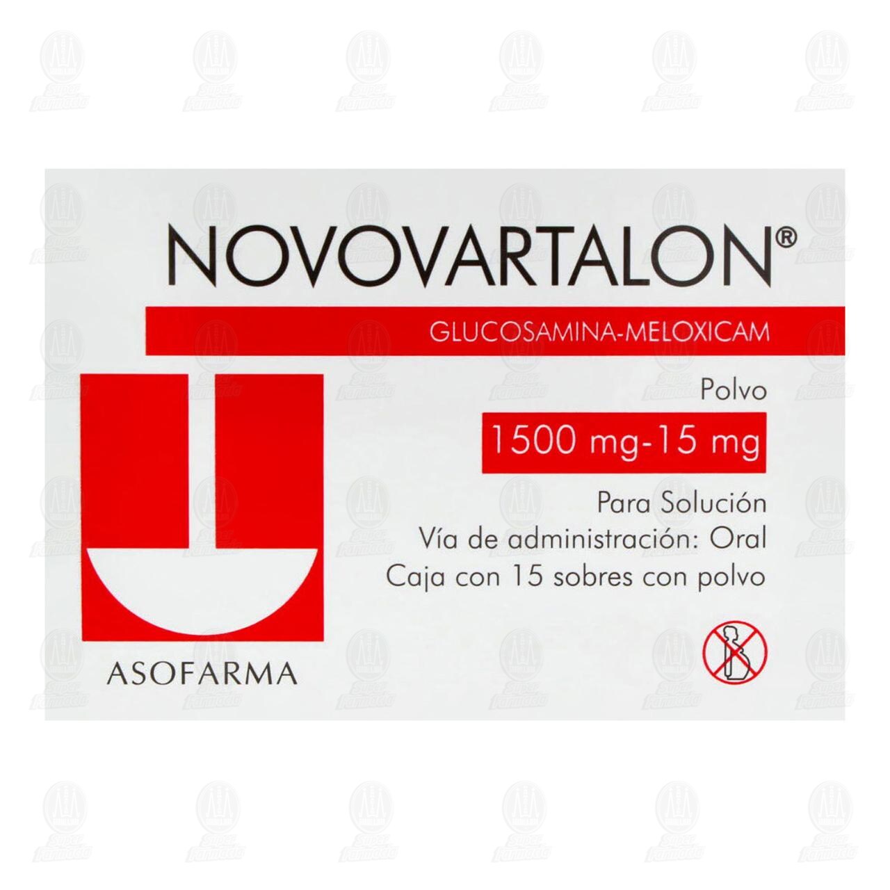 Novovartalon 1500mg/15mg Polvo, 15 Sobres. image number 1