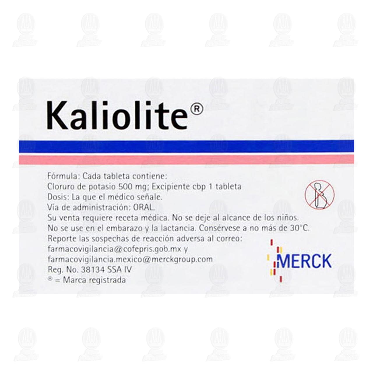 Kaliolite 500 mg, 50 Tabletas. image number 2