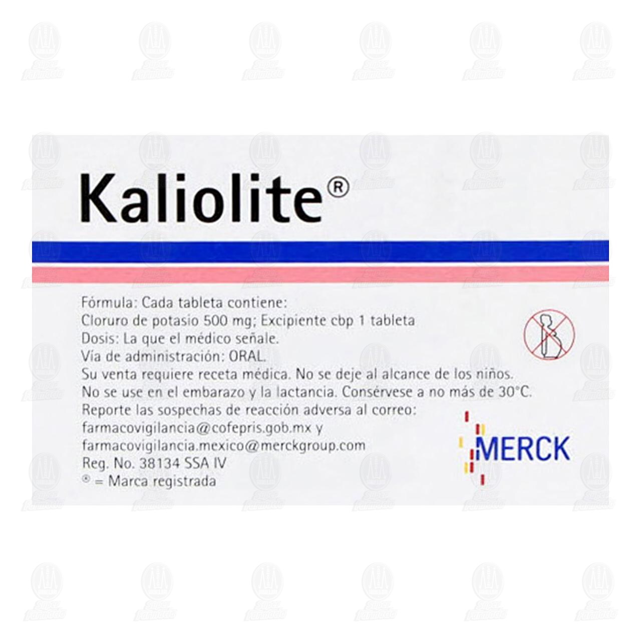 Kaliolite 500 mg, 50 Tabletas. image number 2