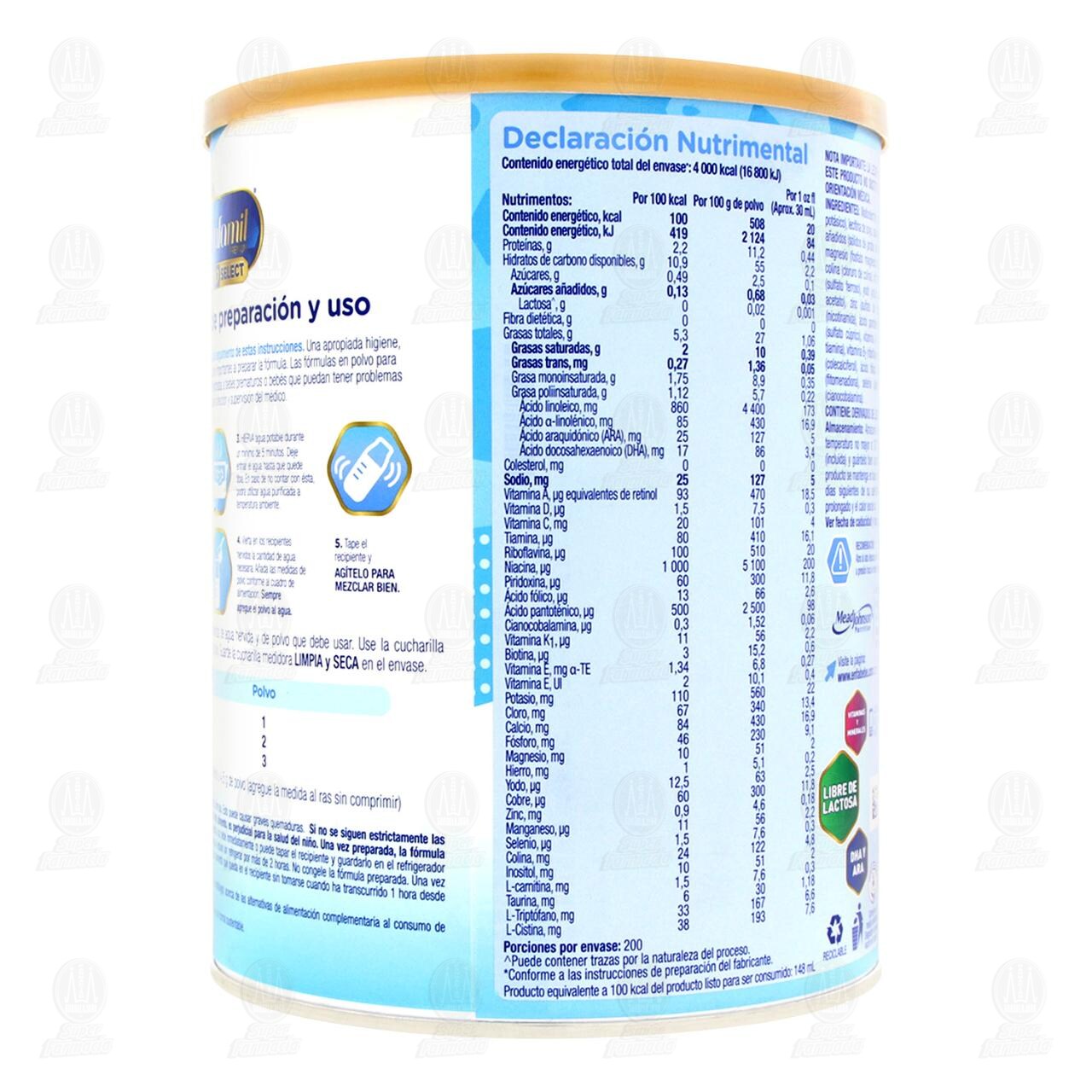 Enfamil Premium Pro Select Sin Lactosa F&oacute;rmula Infantil a Partir del Nacimiento, 900 gr. image number 2