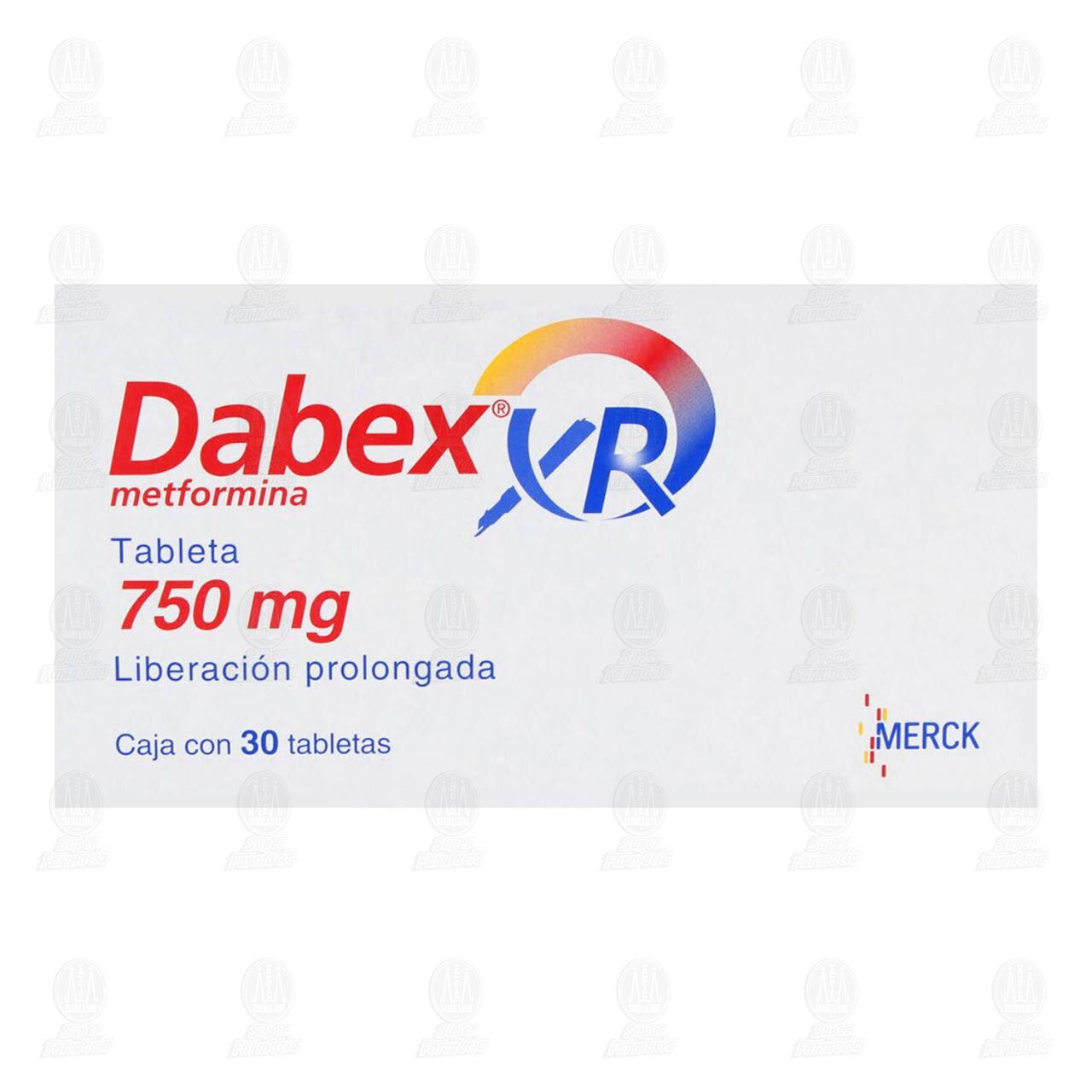 Dabex XR 750 mg, 30 Tabletas. image number 1