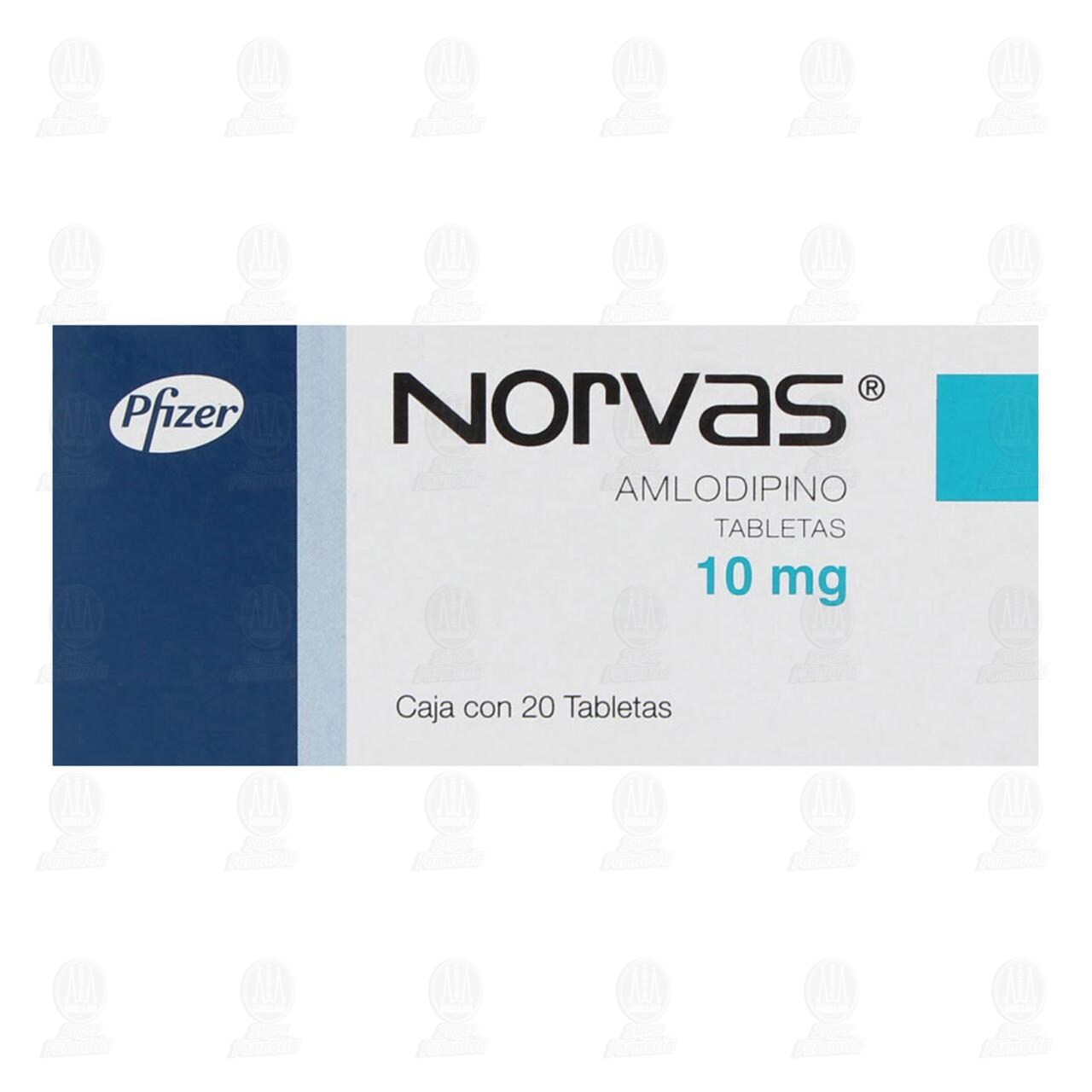 Norvas 10 mg, 20 Tabletas. image number 1