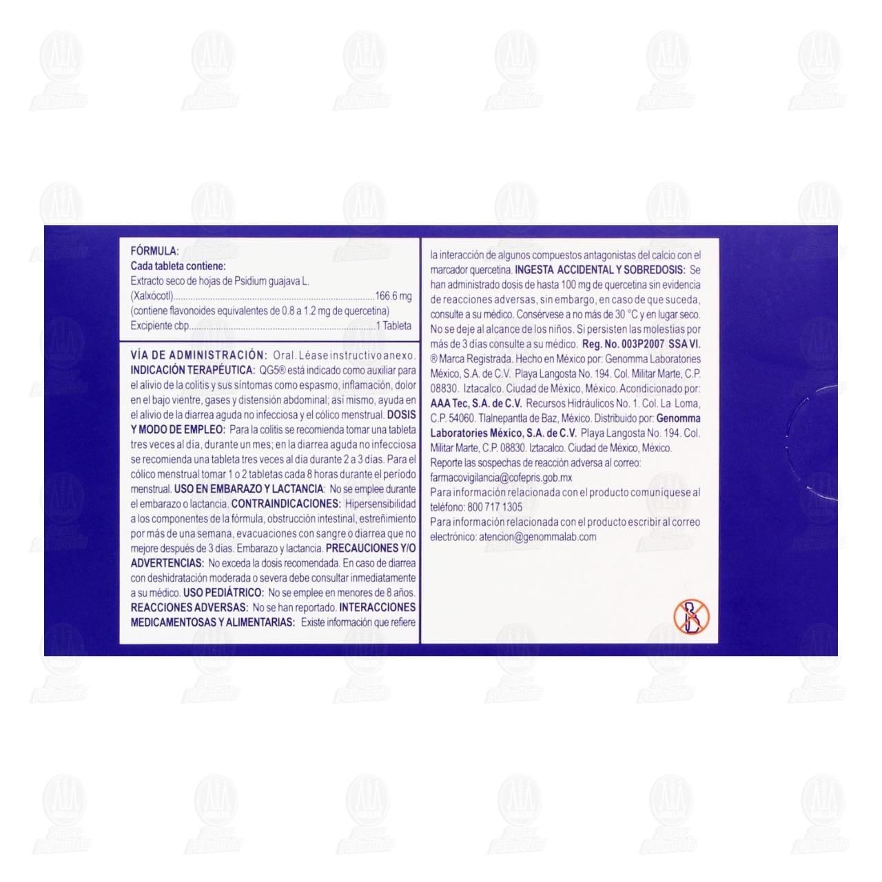 QG5 166.6 mg, 30 Tabletas. image number 2