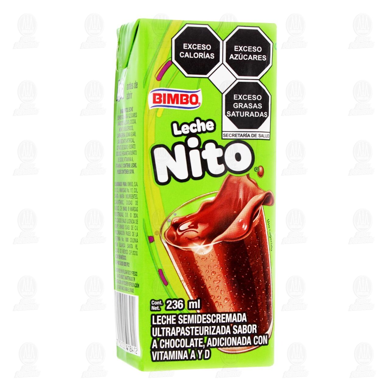 Leche Nito Sabor a Chocolate, 236 ml.