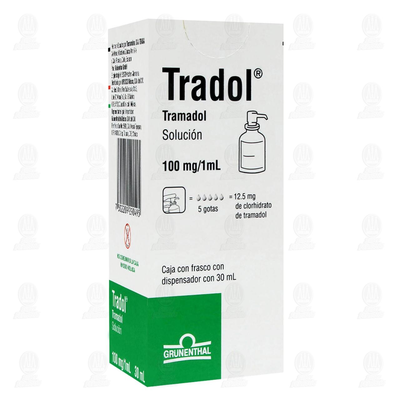 Tradol 100mg/1ml Soluci&oacute;n Gotas, 30 ml. image number 0