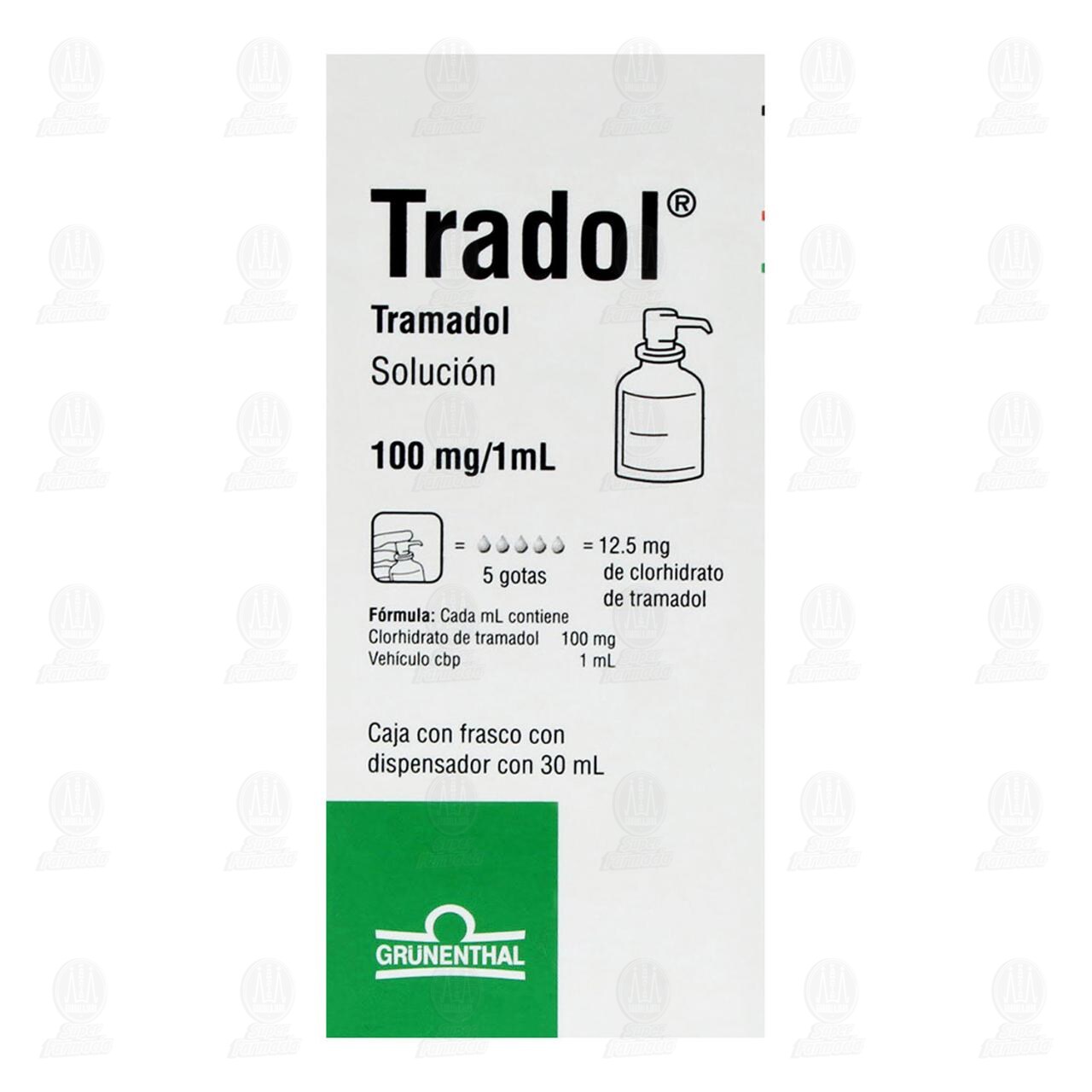 Tradol 100mg/1ml Soluci&oacute;n Gotas, 30 ml. image number 2