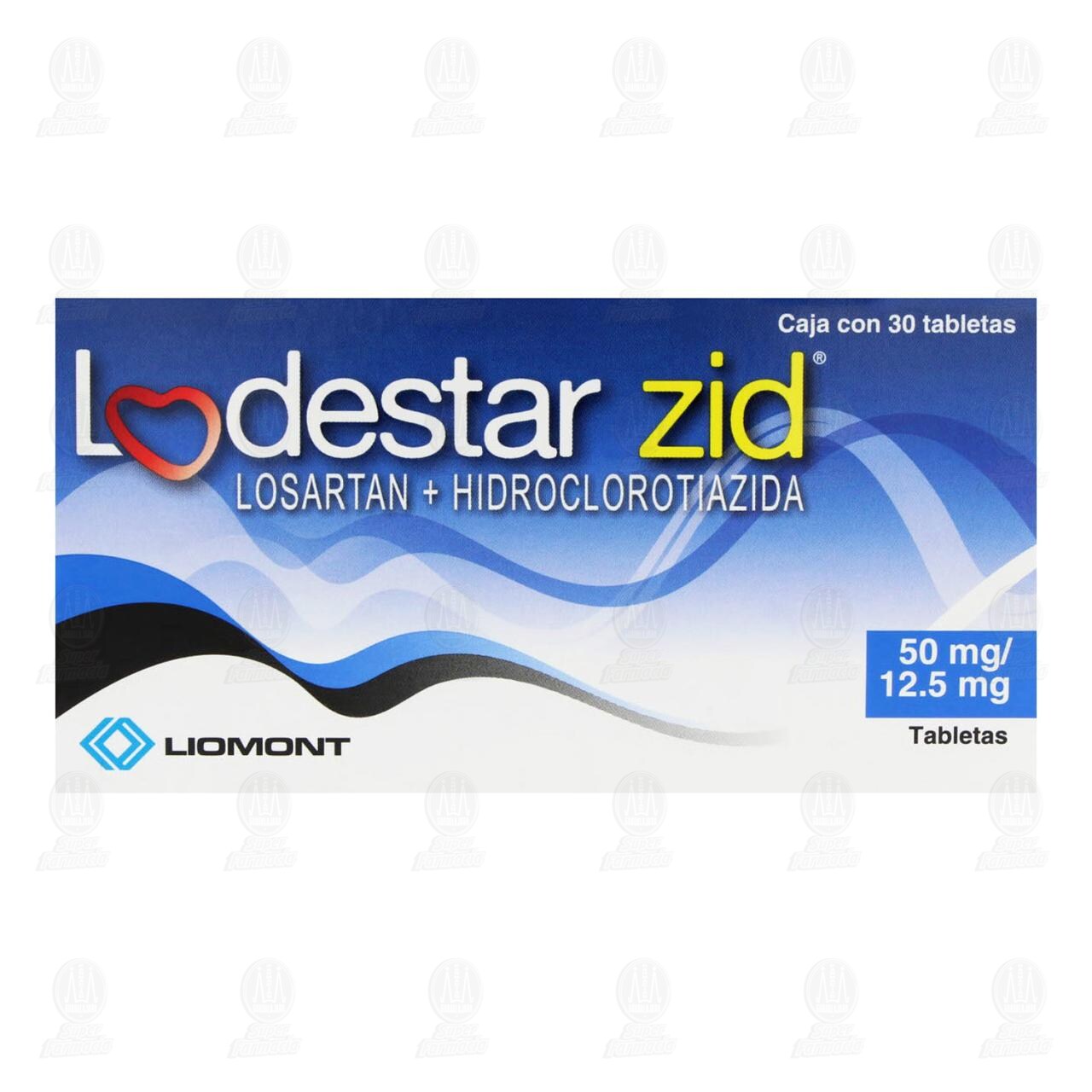 Lodestar Zid 50mg/12.5mg, 30 Tabletas. image number 1