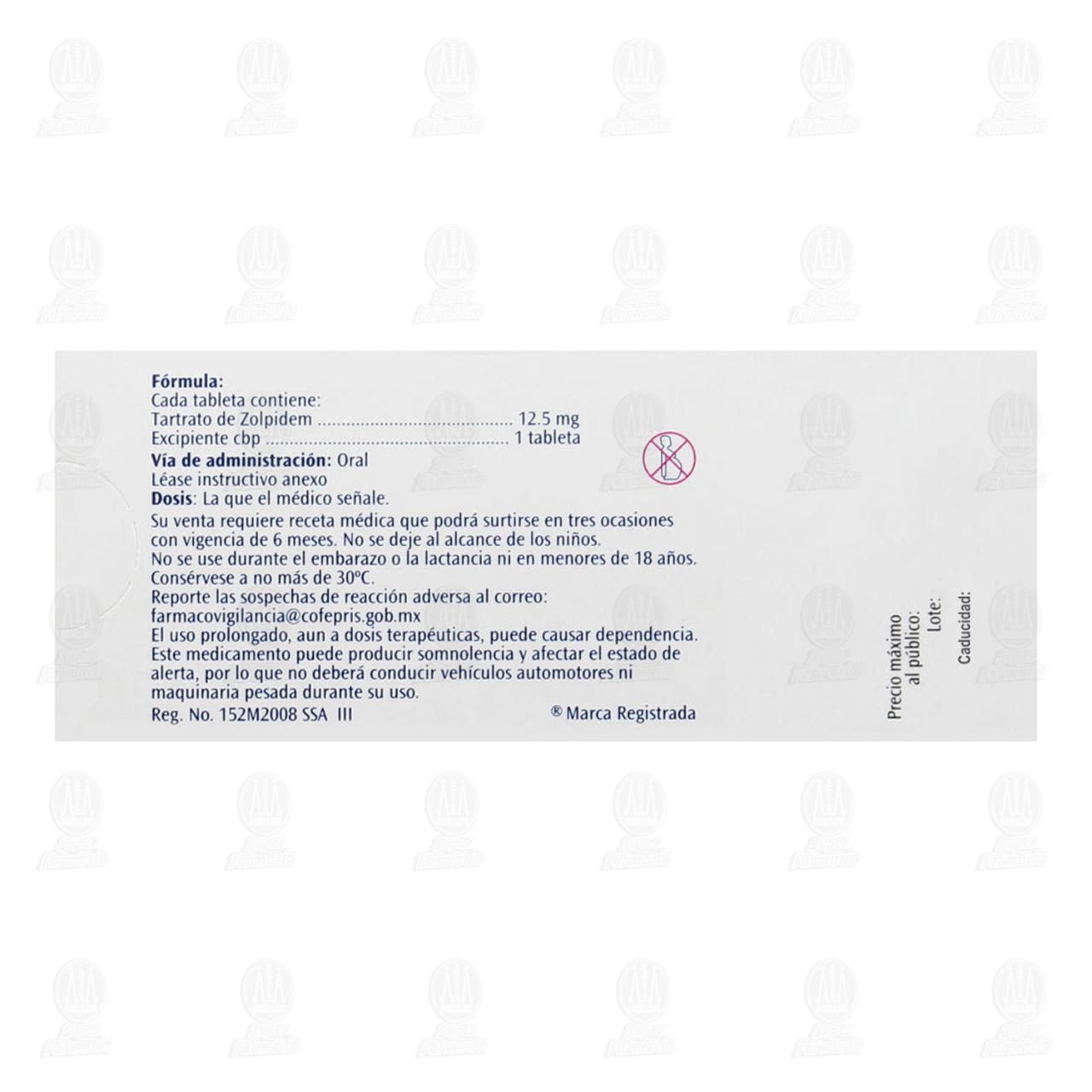 Stilnox CR 12.5 mg, 28 Tabletas. image number 2