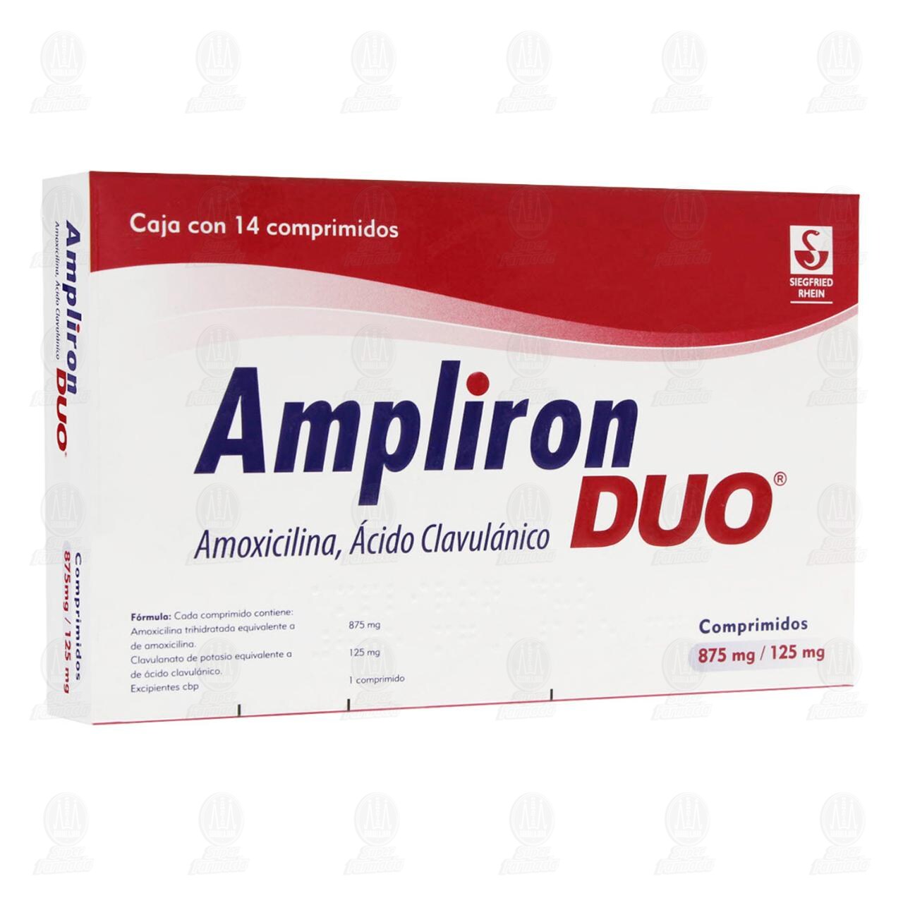 Ampliron Duo 875mg/125mg, 14 Comprimidos. image number 0