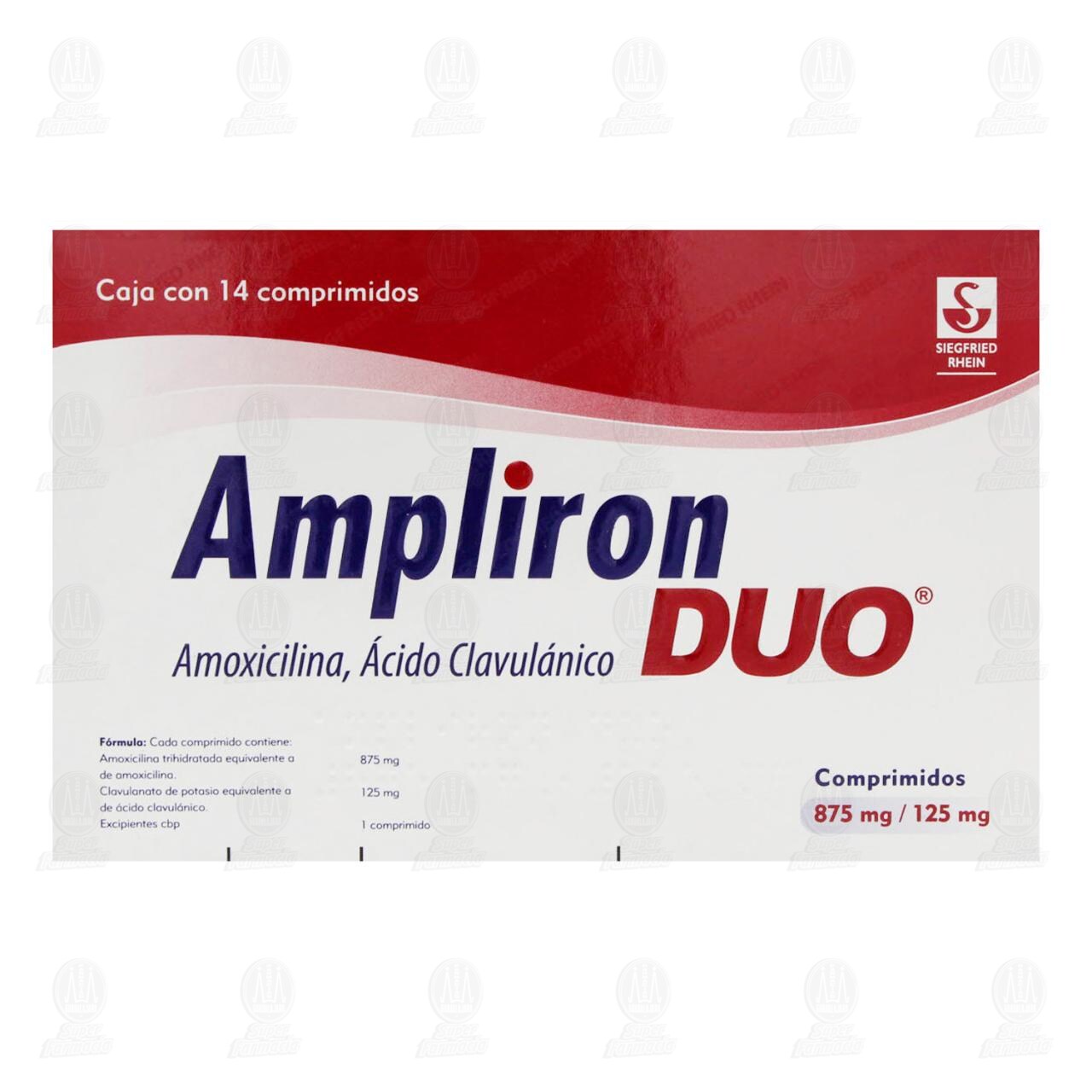 Ampliron Duo 875mg/125mg, 14 Comprimidos. image number 1