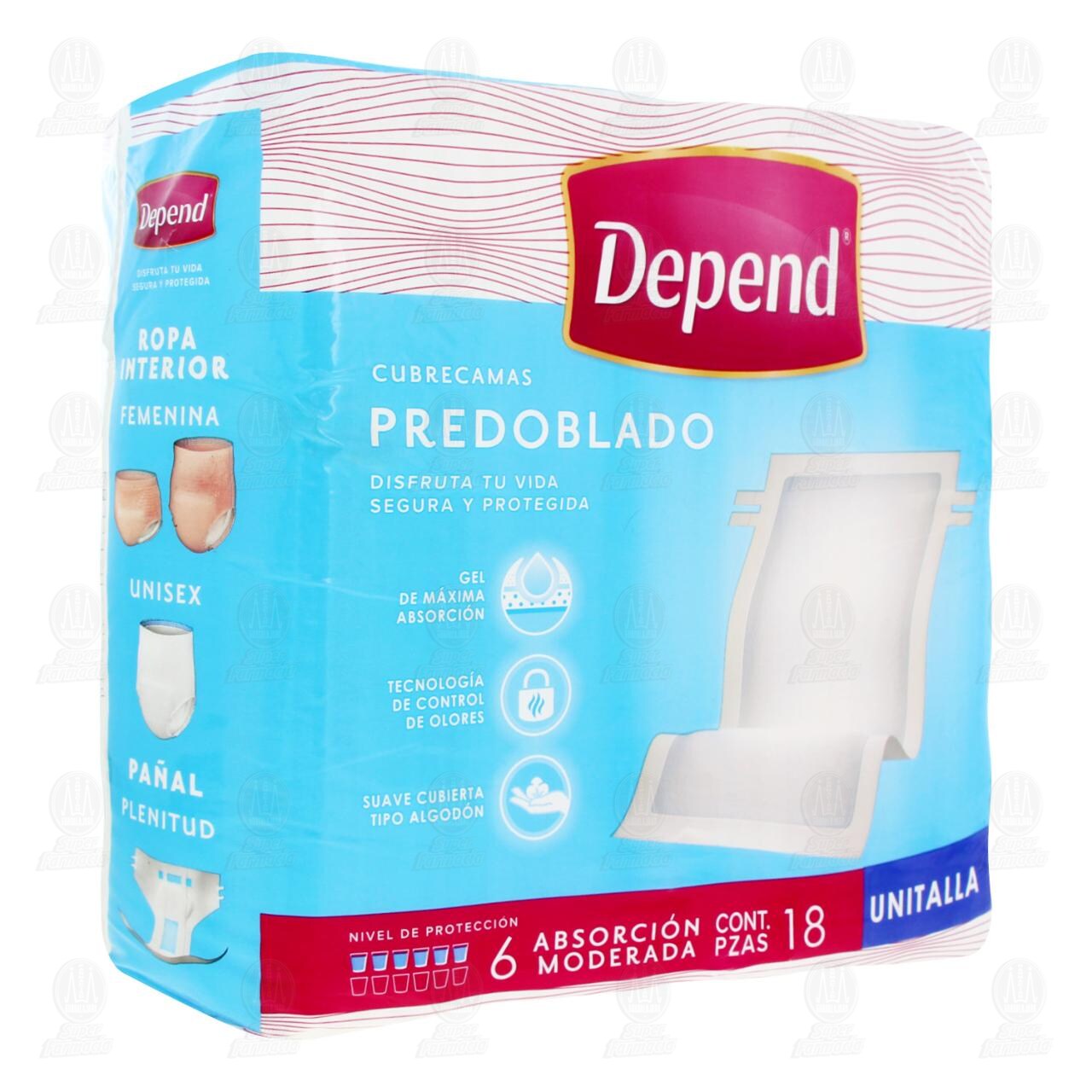 Predoblado Depend Unitalla, 18 pzas.
