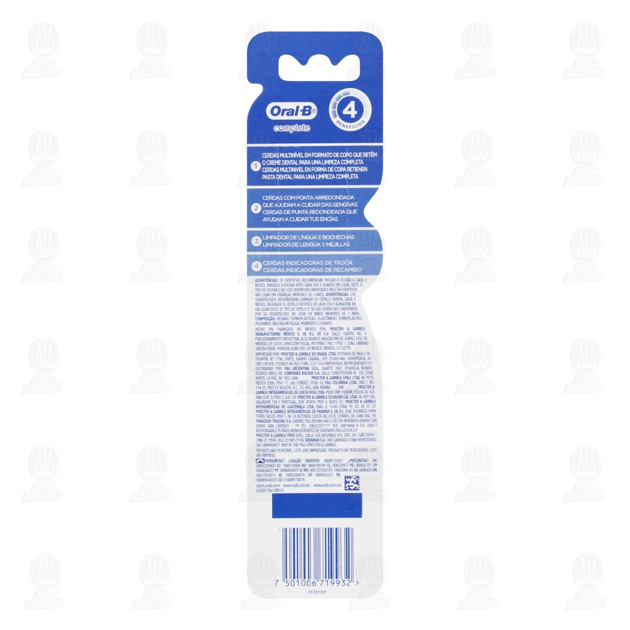 Cepillo Dental Oral-B Clean Complete, 2 pzas. image number 1