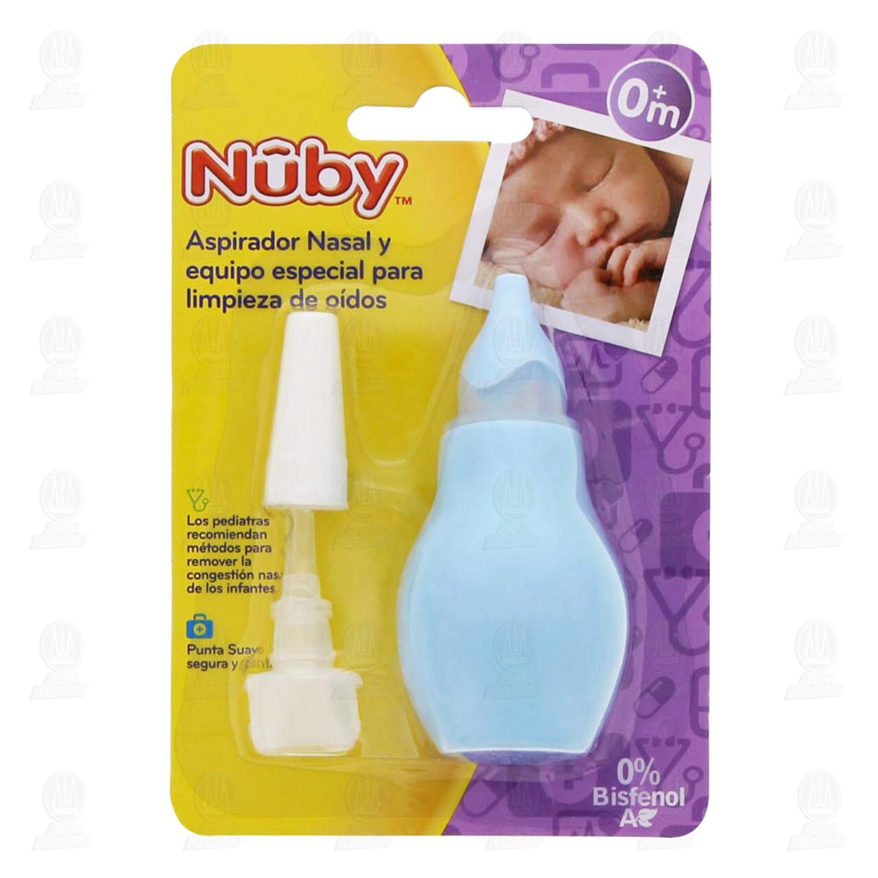 Paquete Nuby Aspirador Nasal y Limpiador de Oídos, 2 pzas. image number 0