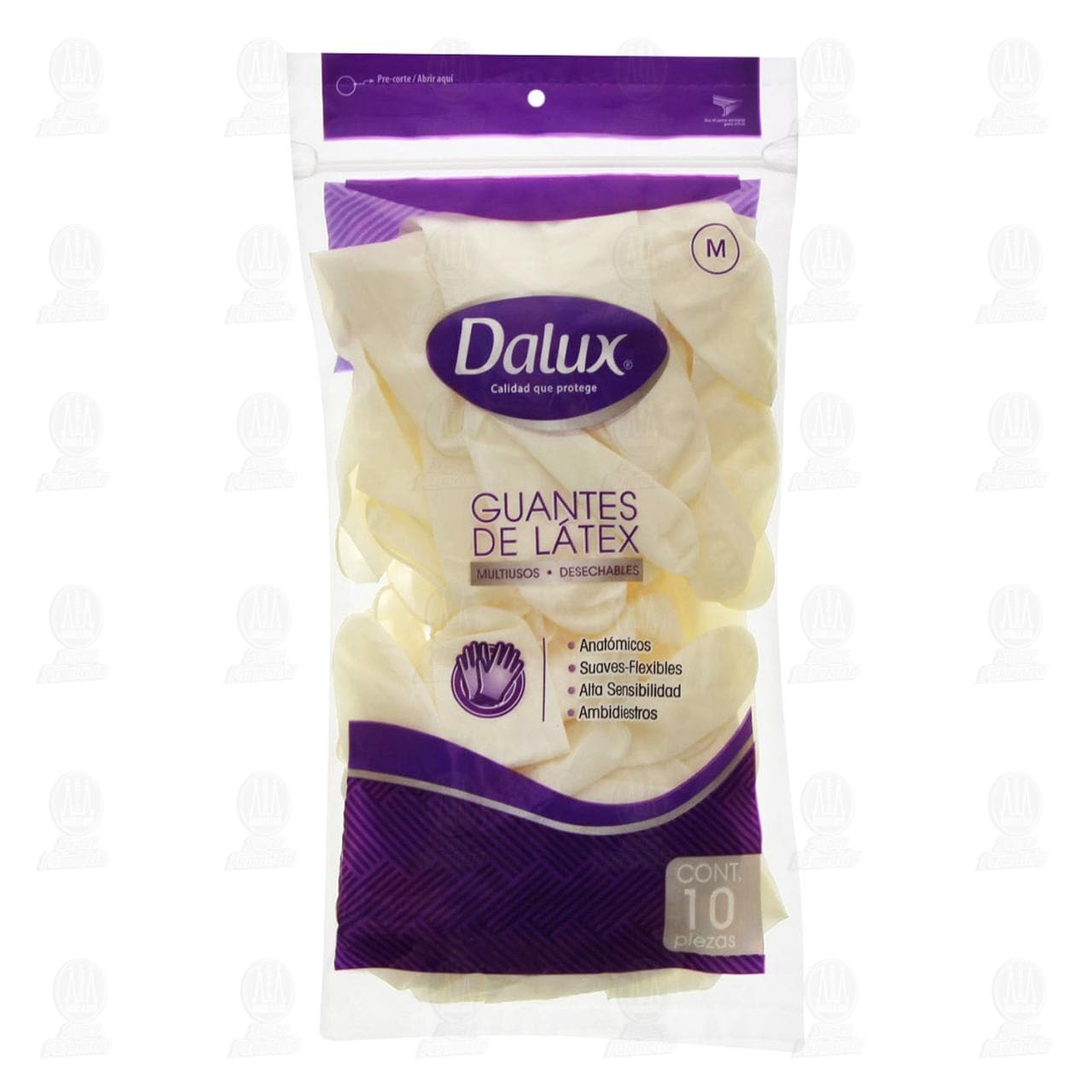 Guante de L&aacute;tex Dalux Mediano, 10 pzas.