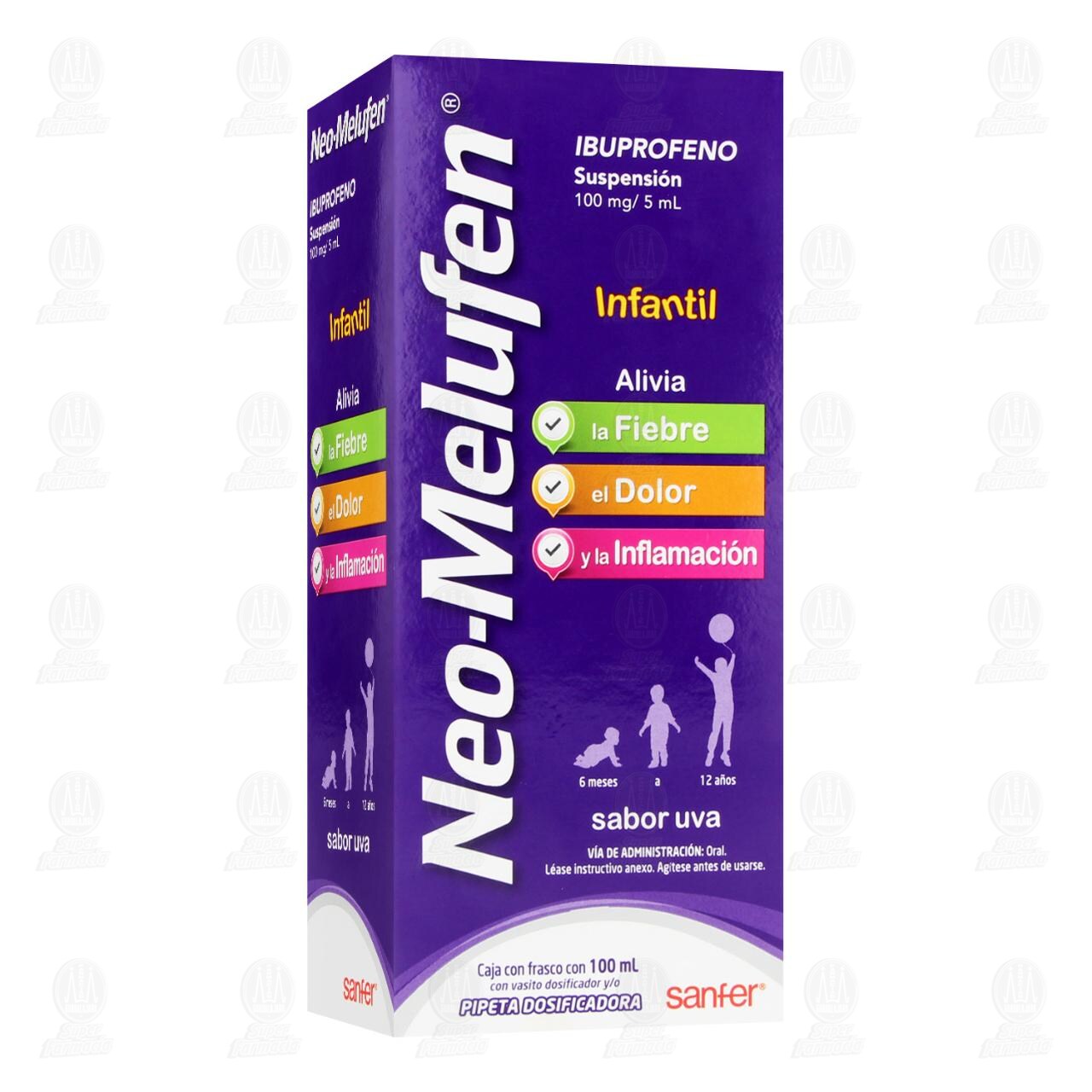 Neo-Melufen 100mg/5ml Suspensi&oacute;n Infantil, 100 ml. image number 0