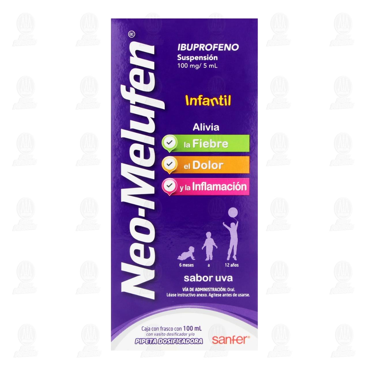 Neo-Melufen 100mg/5ml Suspensi&oacute;n Infantil, 100 ml. image number 1