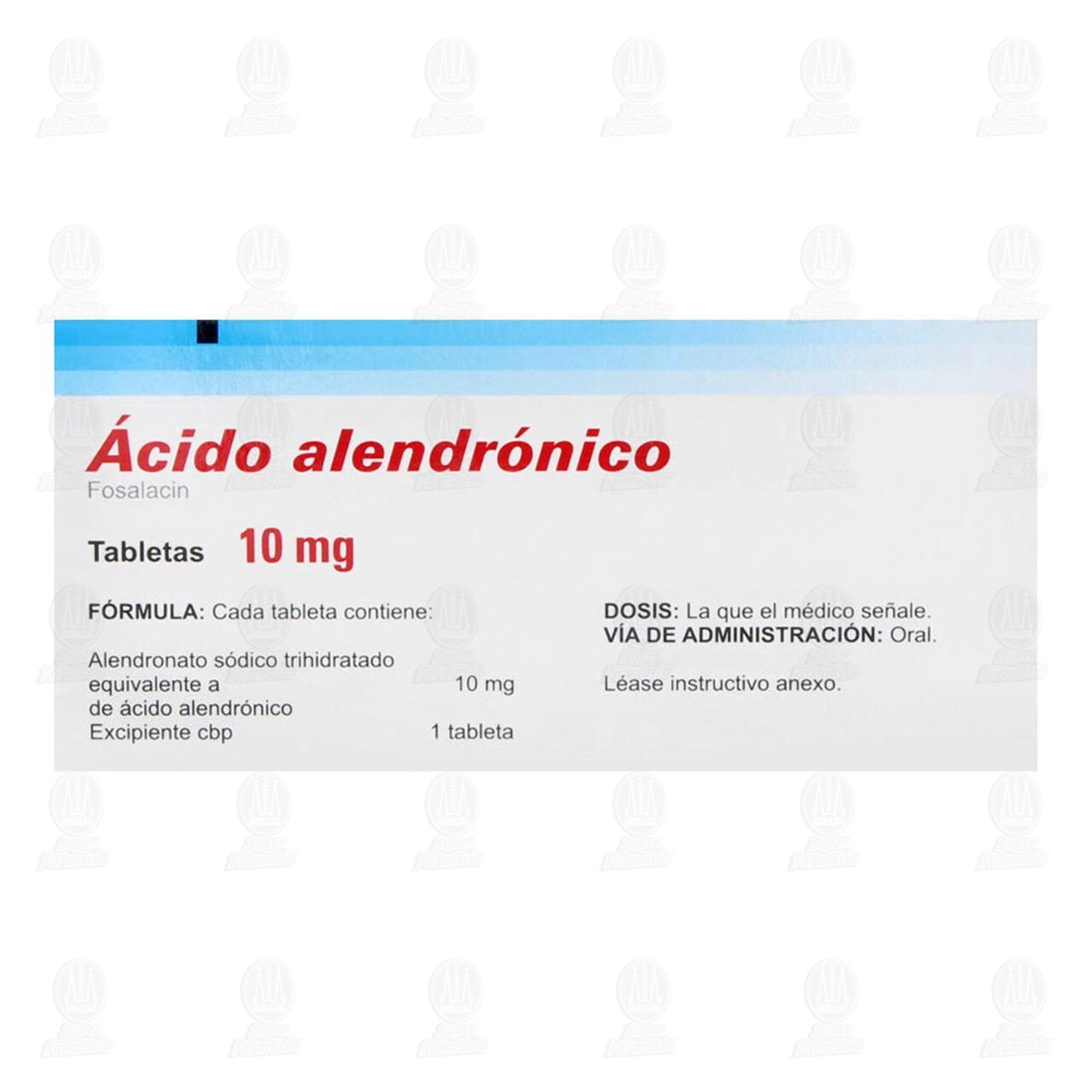Ácido Alendrónico 10 mg, 30 Tabletas Pharmalife. image number 2