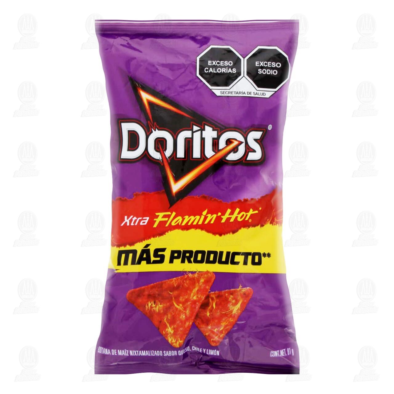 Botana Doritos Xtra Flamin' Hot, 61 gr. image number 0