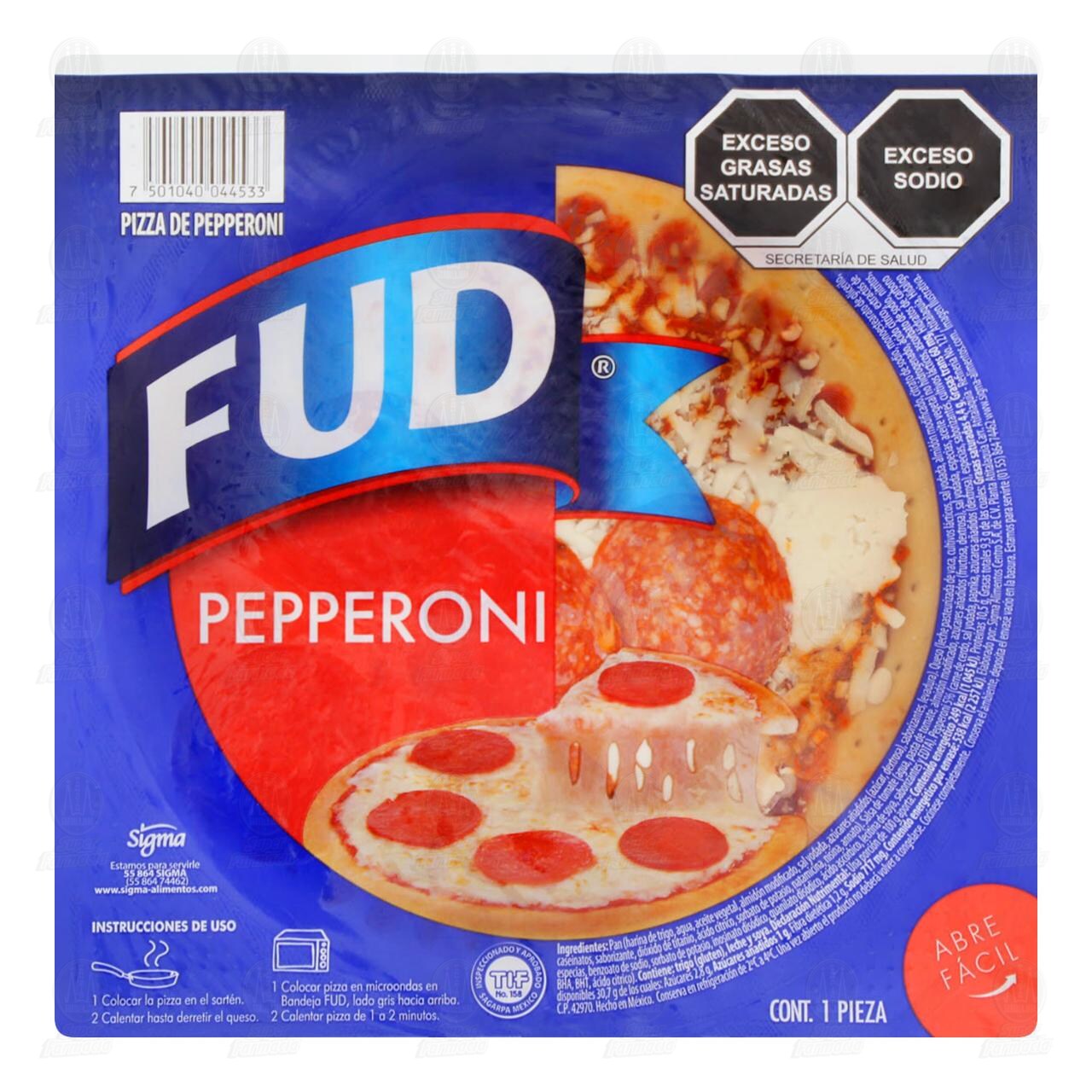 Pizza Fud de Pepperoni, 1 pz. image number 0